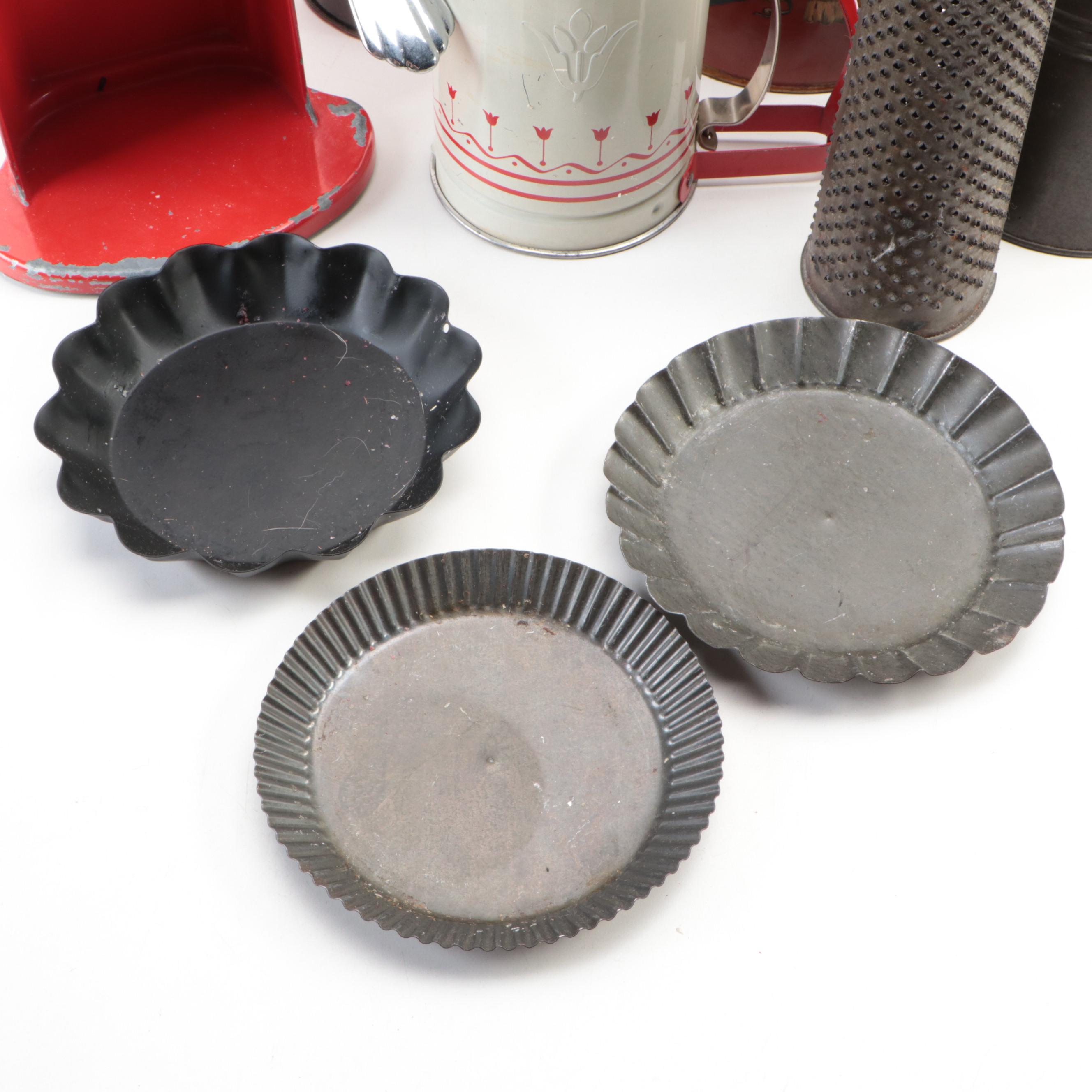 Juice-O-Mat Cast Metal Juicer with Hand-i-Sift Jr., Grater & Other Kitchen Tools