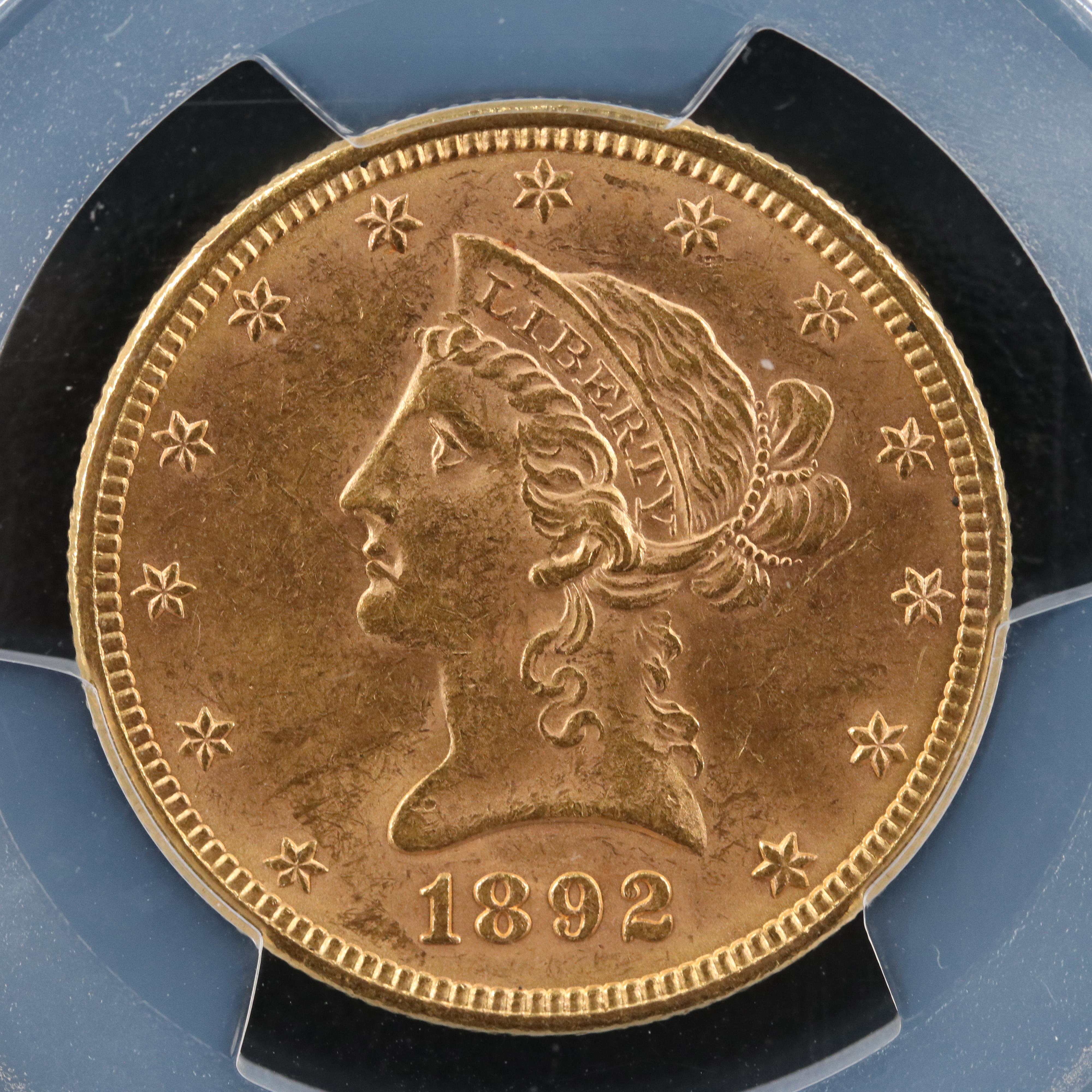 PCGS MS61 1892 Liberty Head $10 Gold Coin