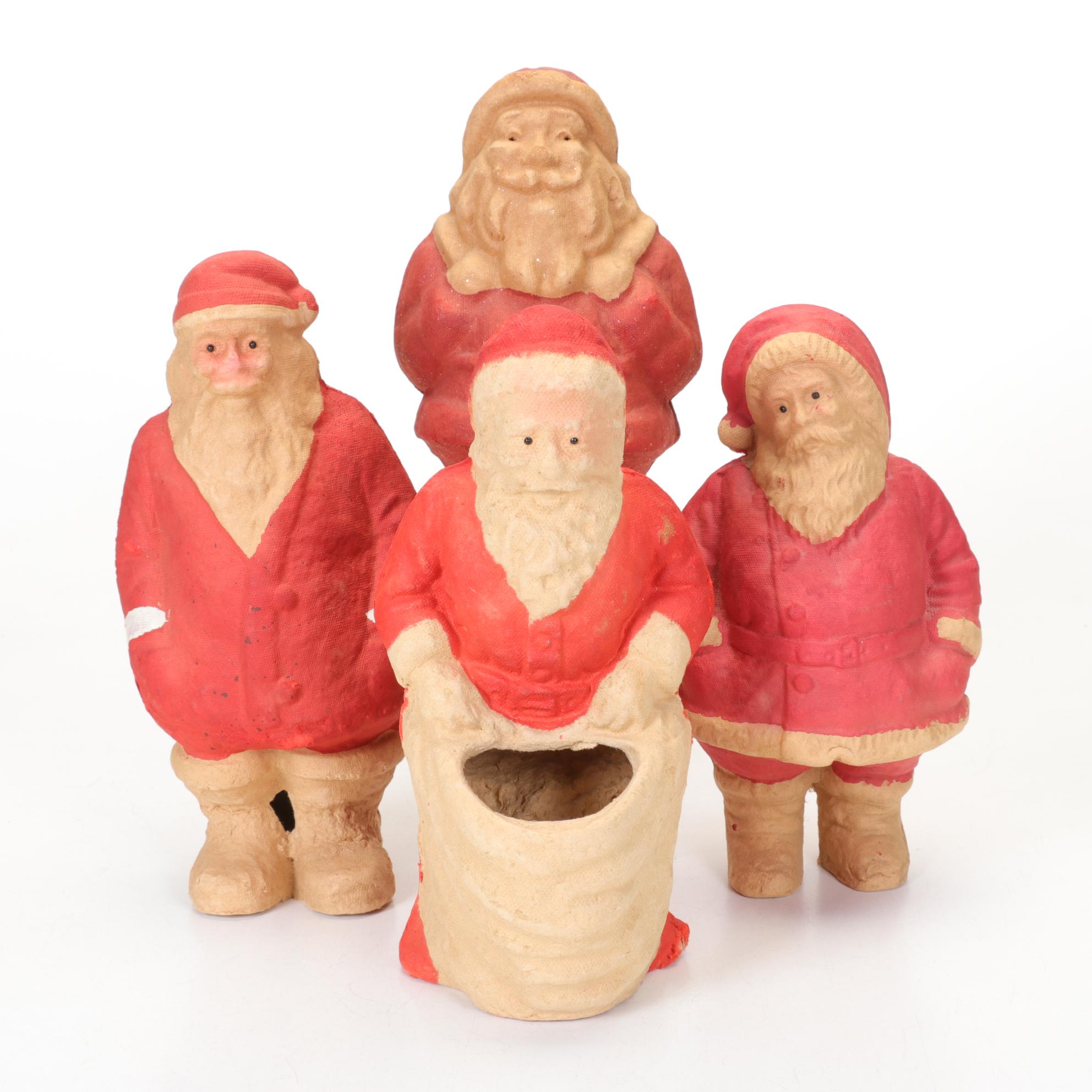 Santa Candy Containers and Holiday Tabletop Decorations