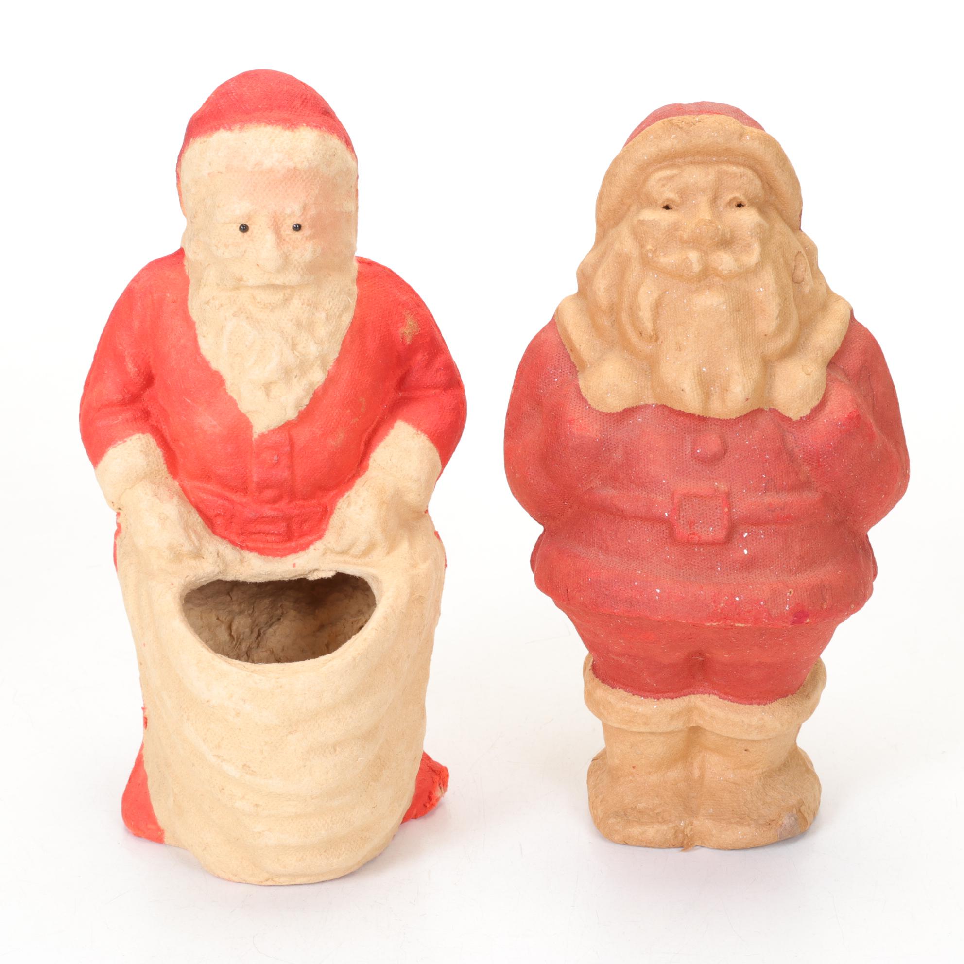 Santa Candy Containers and Holiday Tabletop Decorations