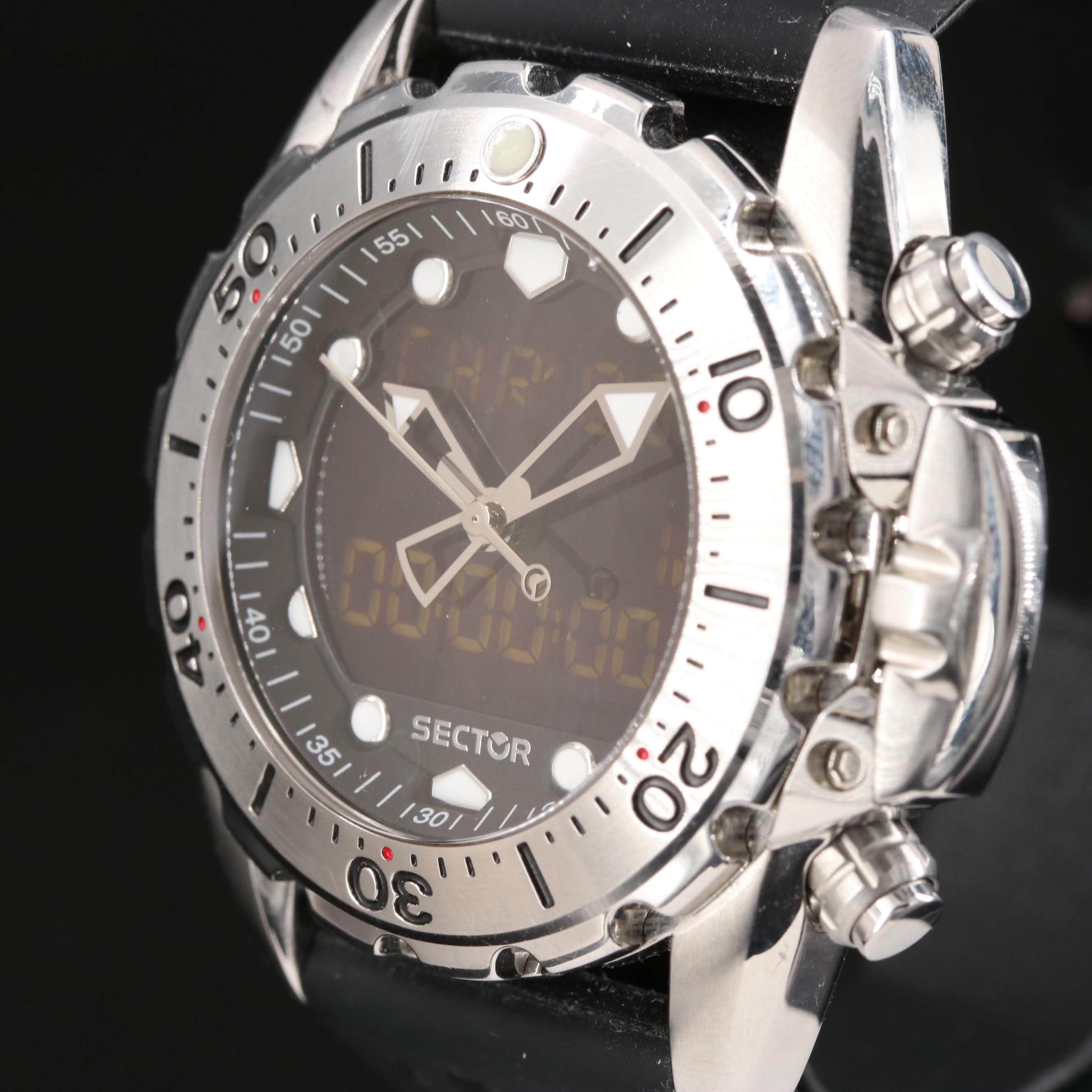 Sector 600 Digi-Ana Stainless Steel Watch