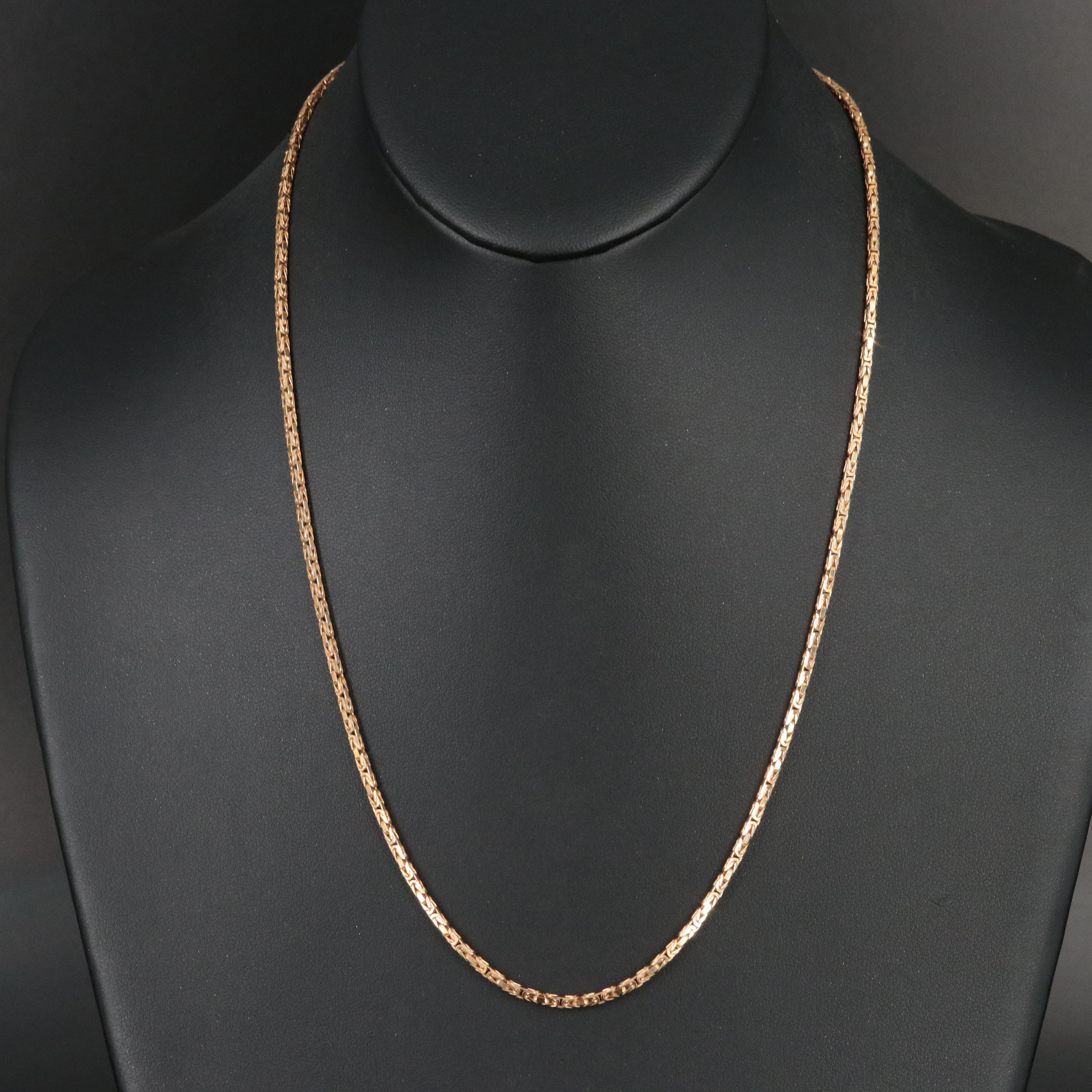 14K Square Byzantine Chain Necklace