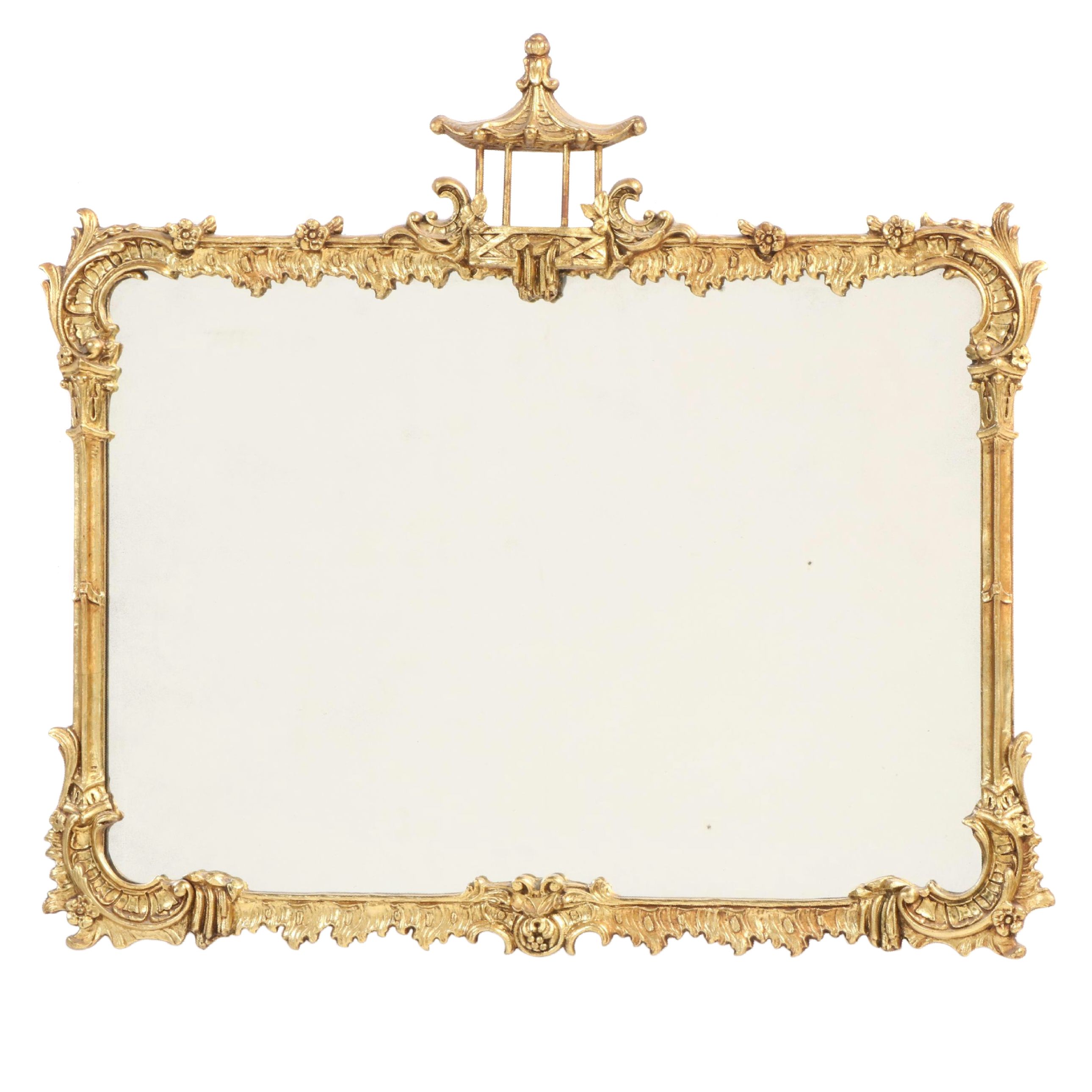 George III Style Giltwood and Composition Mirror, Early 20th Century