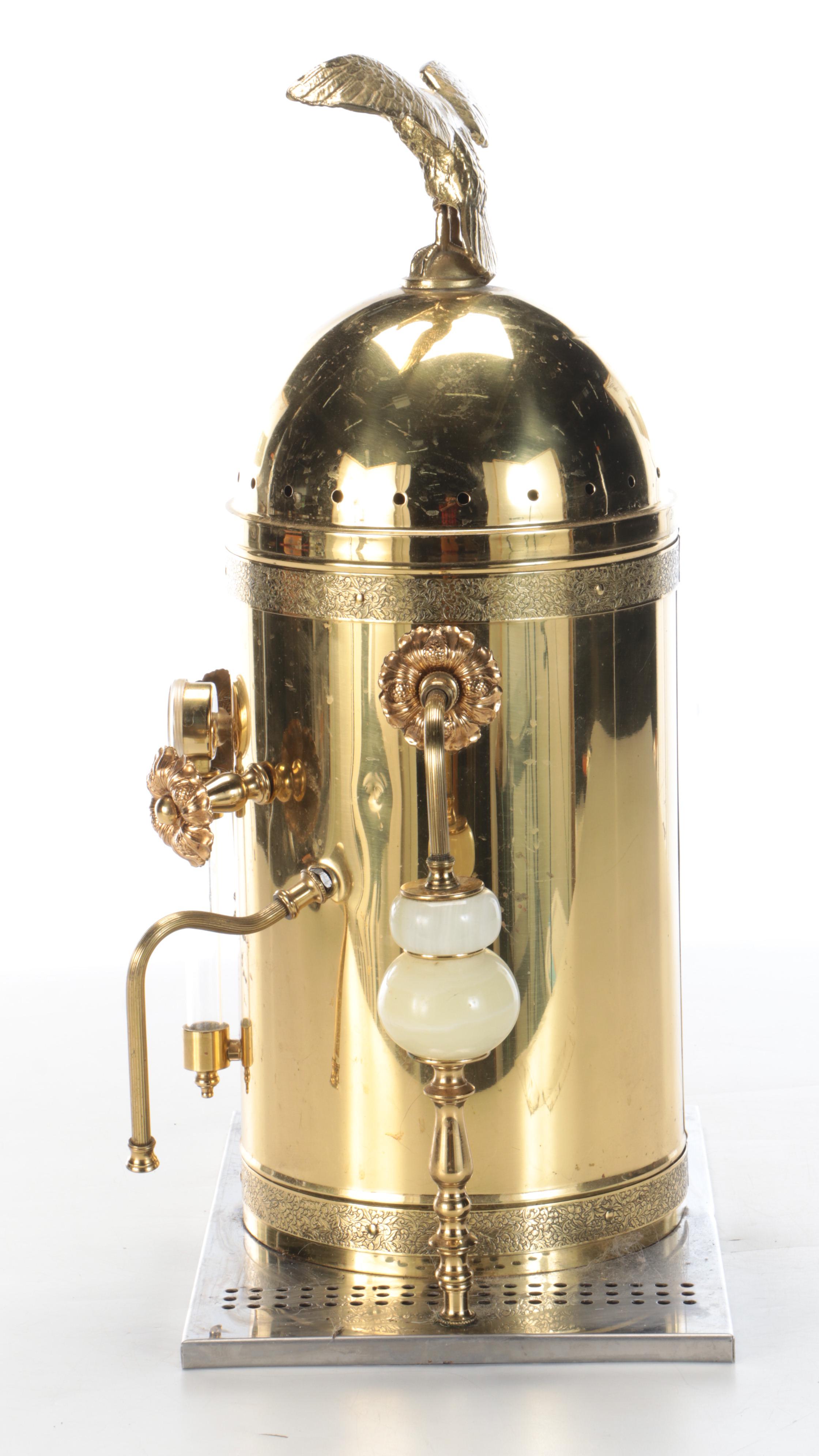 Italian Style Brass and Mixed Metal Espresso Machine