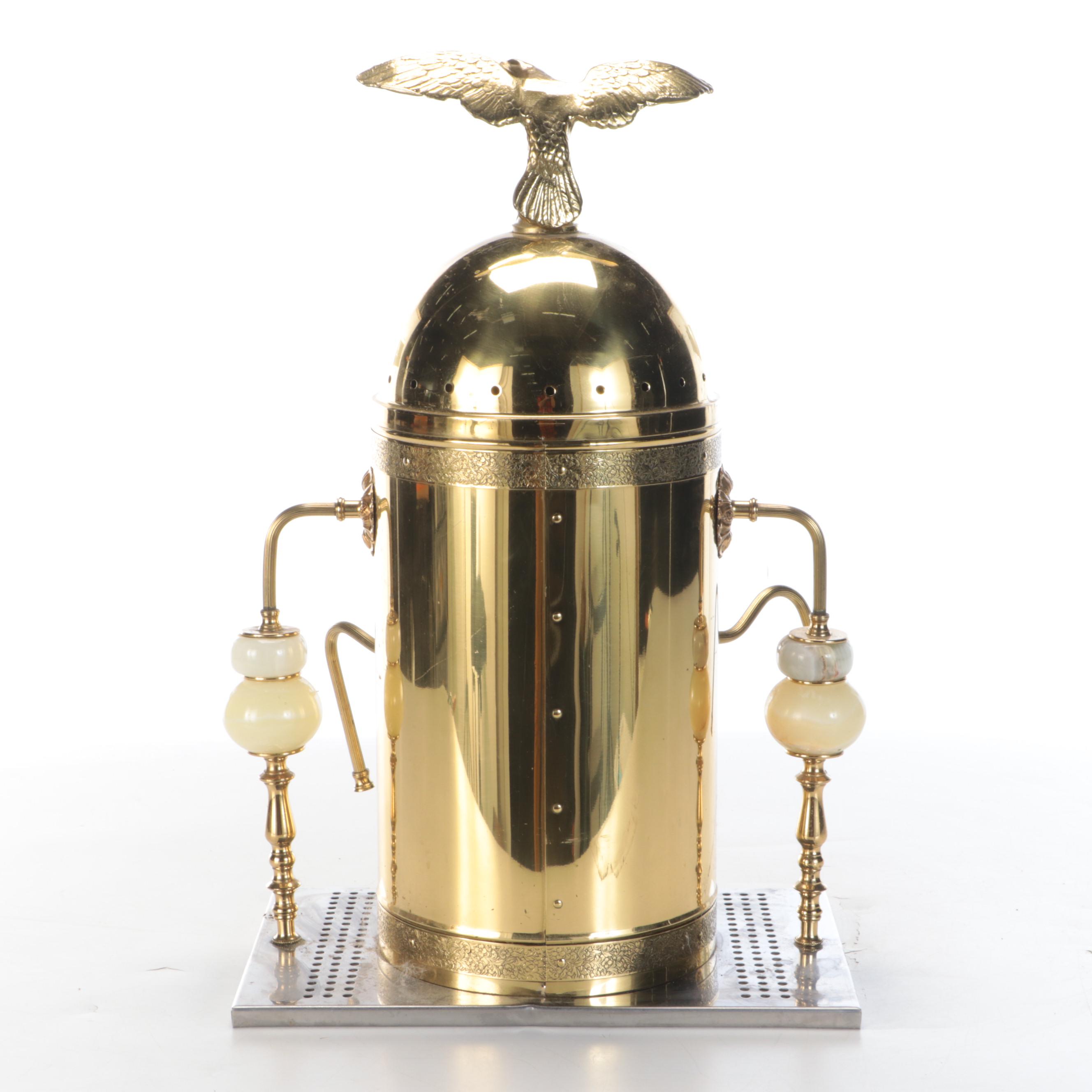 Italian Style Brass and Mixed Metal Espresso Machine