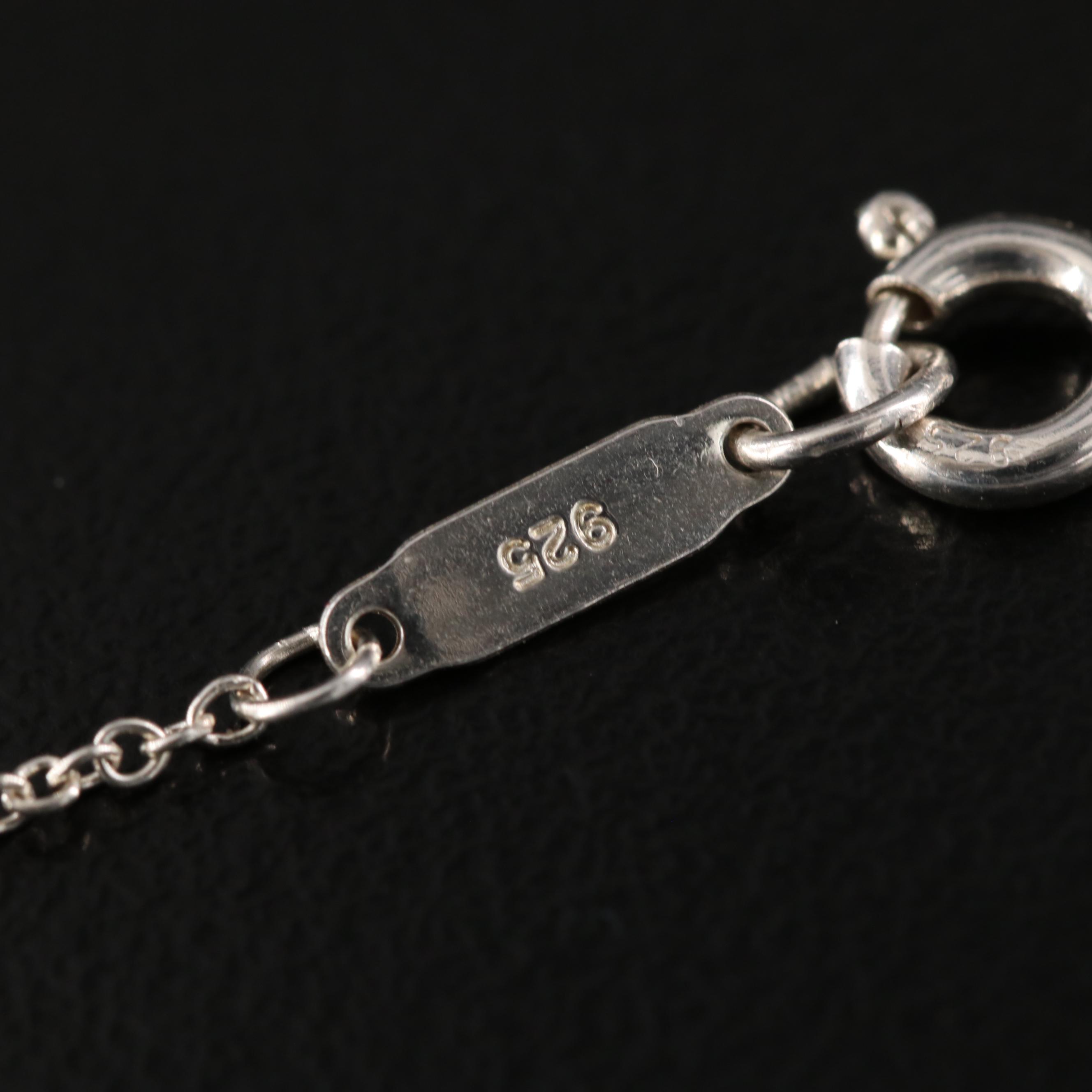 Tiffany & Co. Sterling Peace Sign Necklace