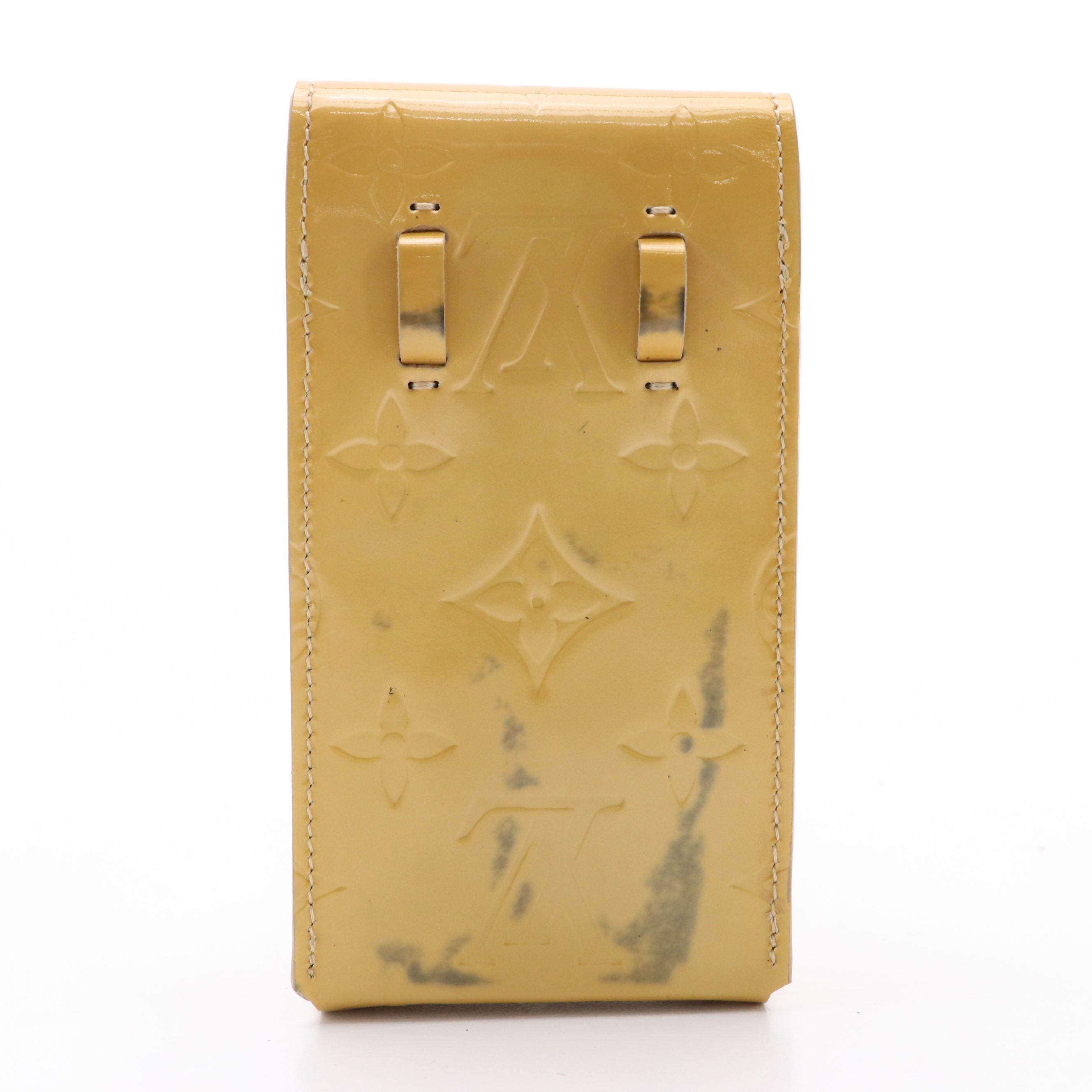 Louis Vuitton Walker Cigarette Case in Golden Yellow Monogram Vernis