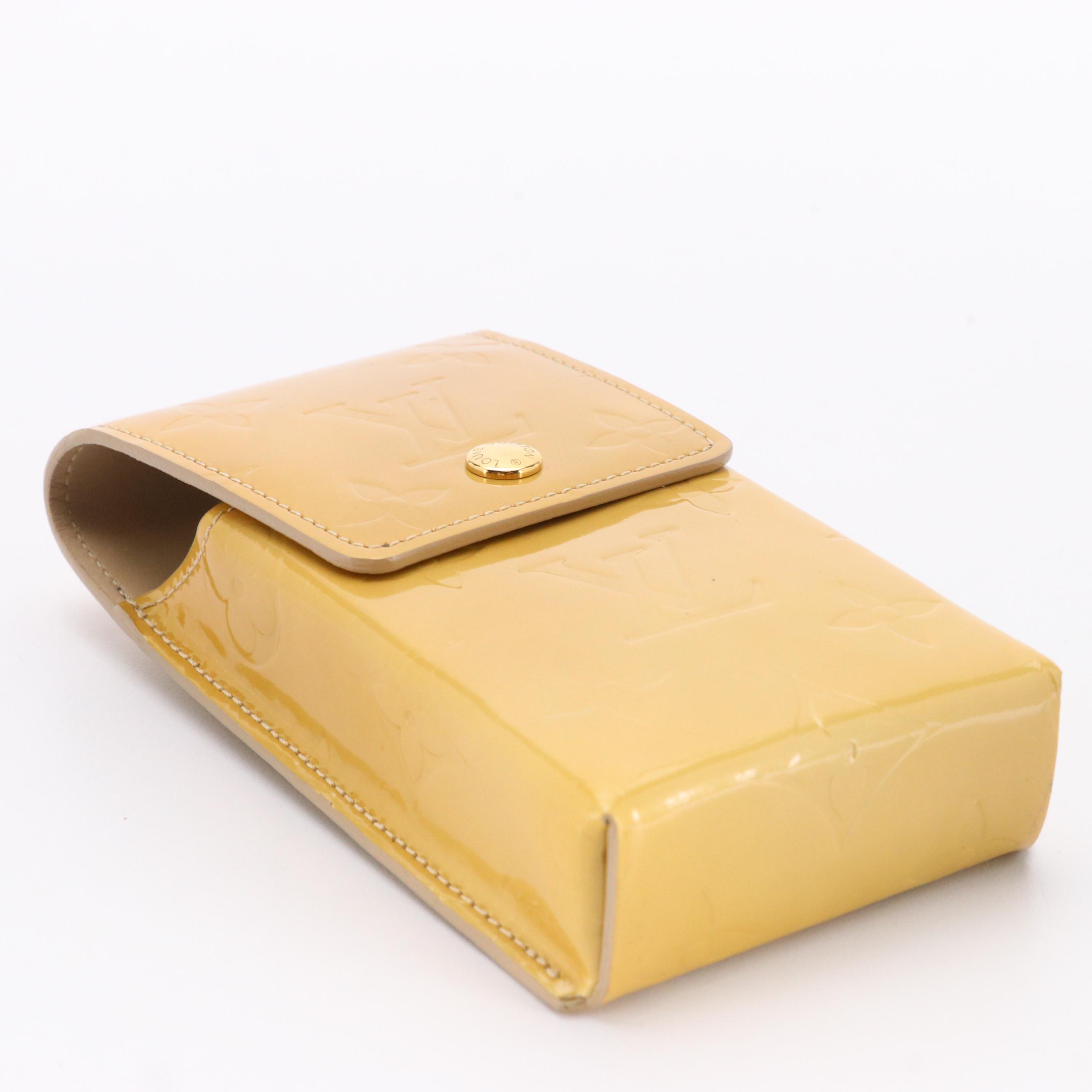 Louis Vuitton Walker Cigarette Case in Golden Yellow Monogram Vernis