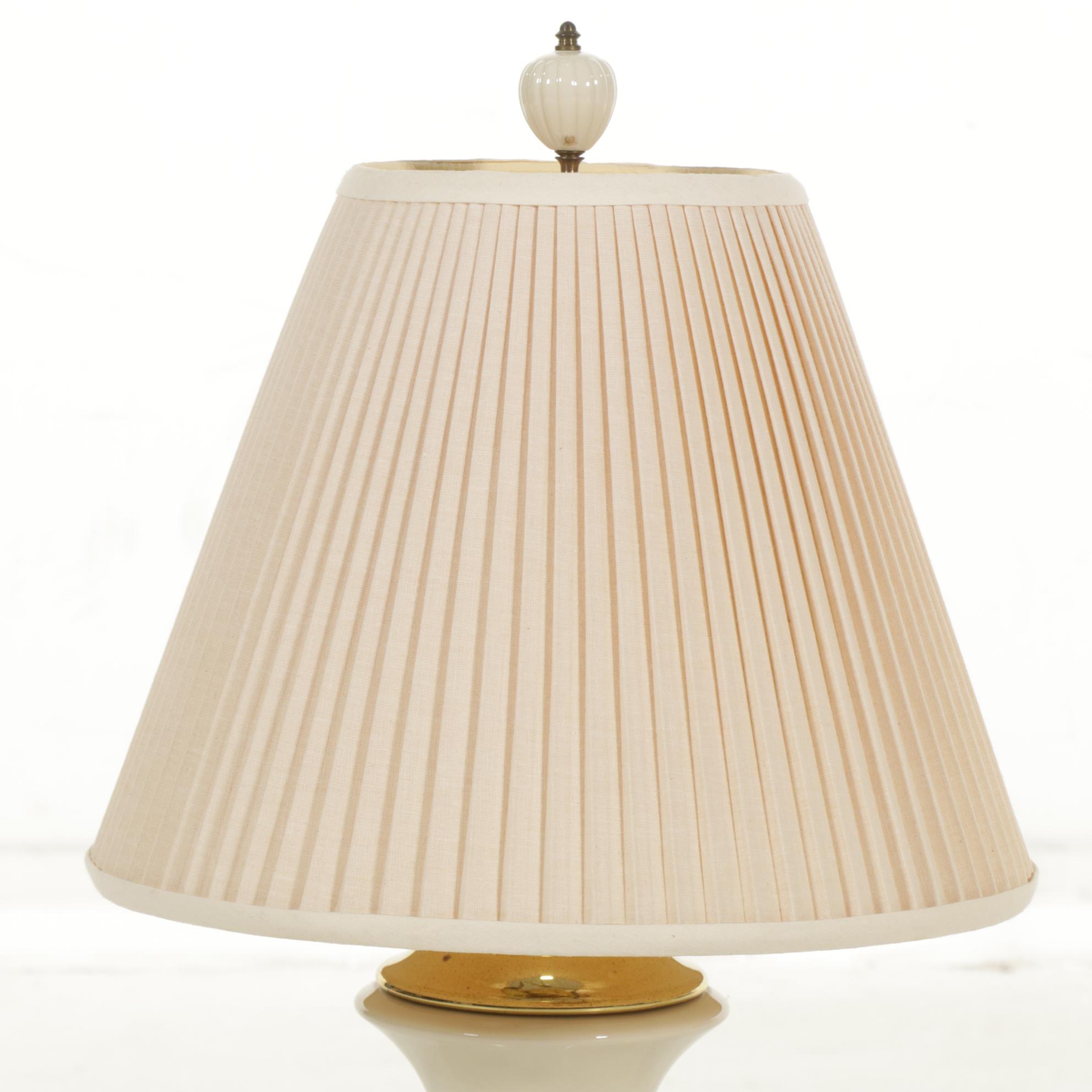 Lenox Pierced Ceramic Table Lamps, Pair, 21st Century