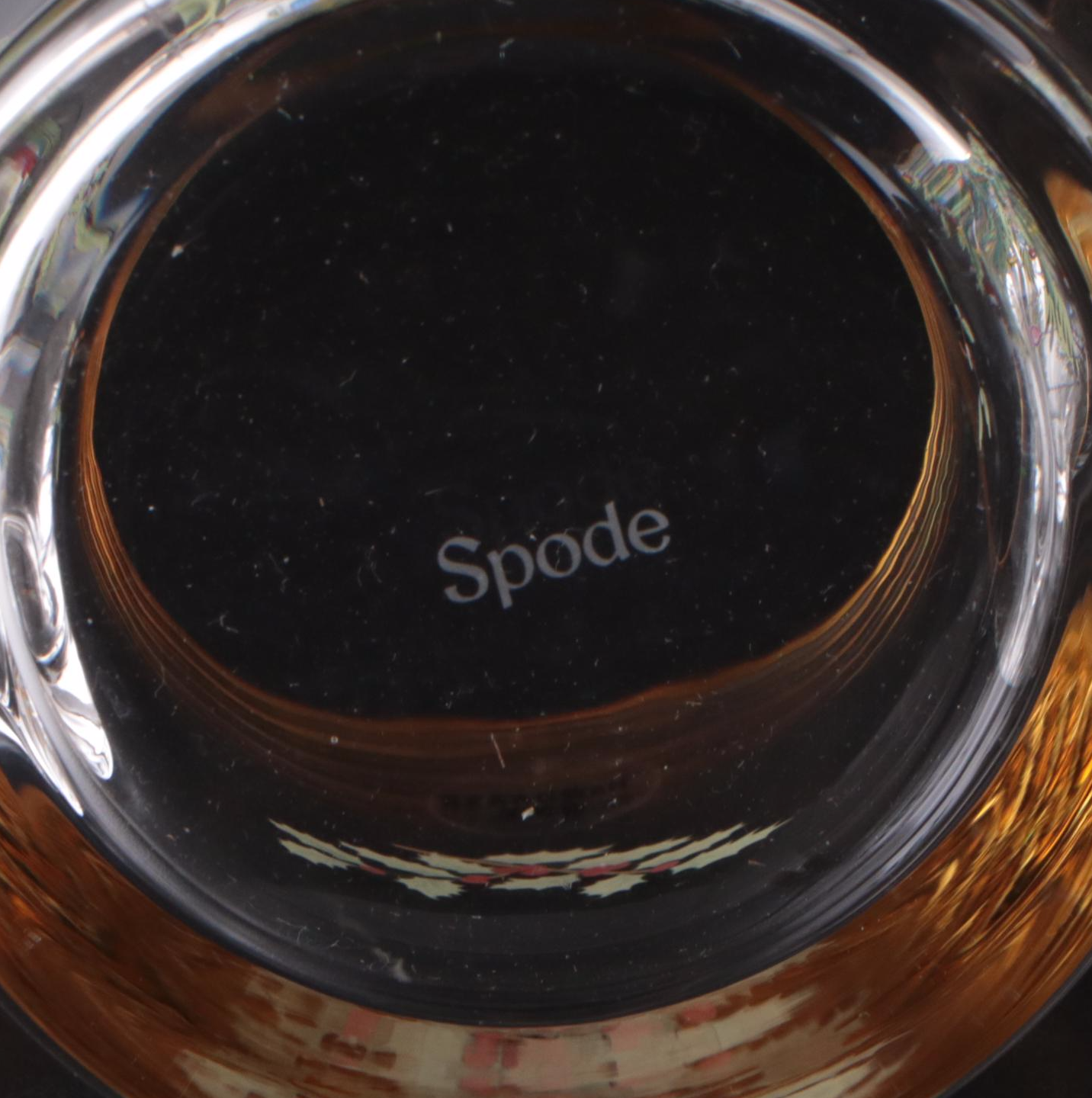 Spode "Christmas Tree" Tartan Platter and Glass Old Fashioned Glasses