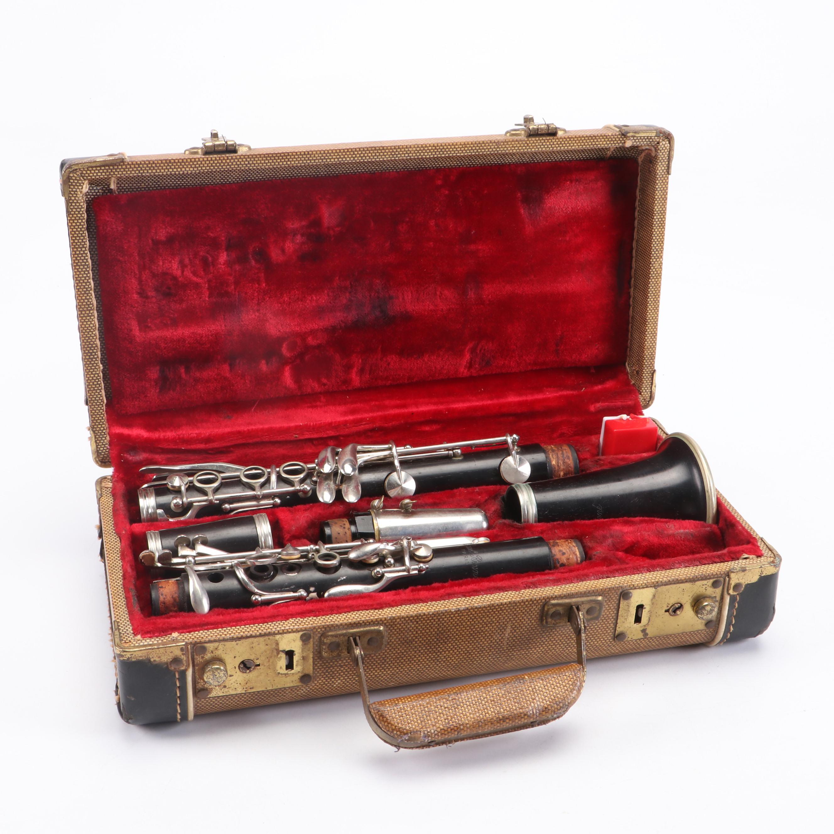 Paul Renne of Paris Ebony Wood Clarinet with Hard Travel Case