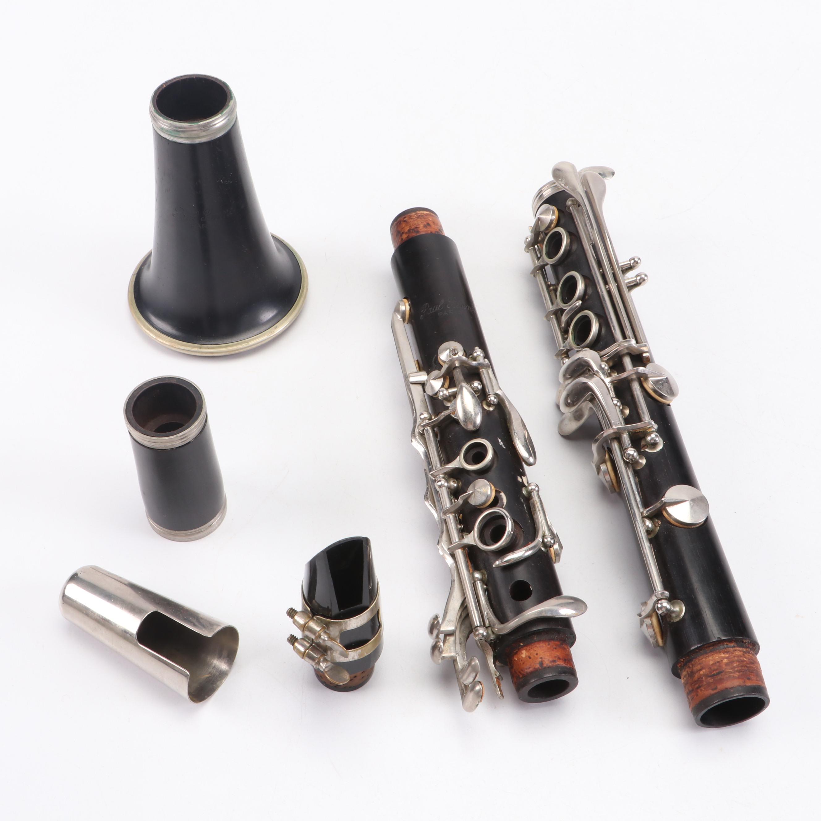 Paul Renne of Paris Ebony Wood Clarinet with Hard Travel Case
