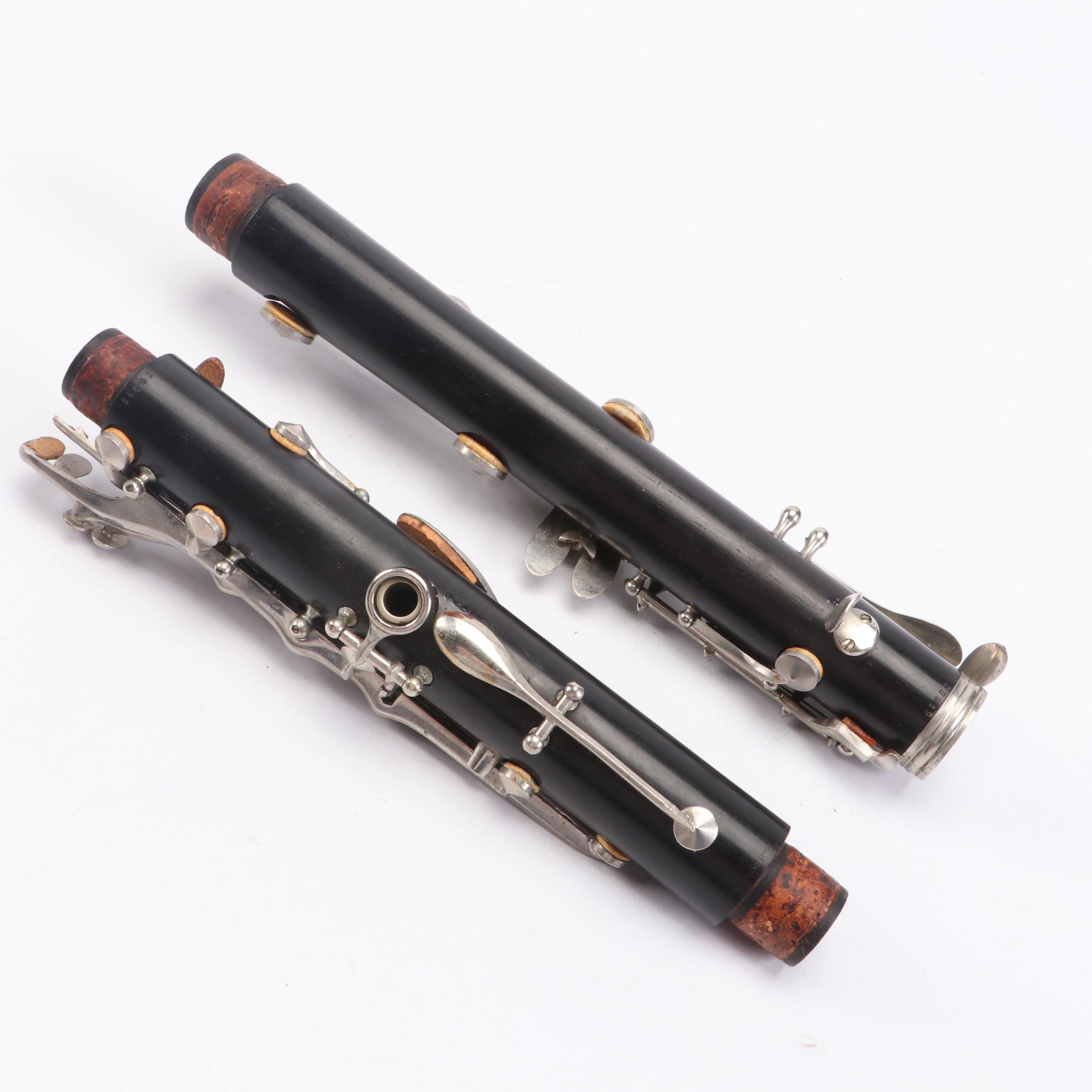Paul Renne of Paris Ebony Wood Clarinet with Hard Travel Case