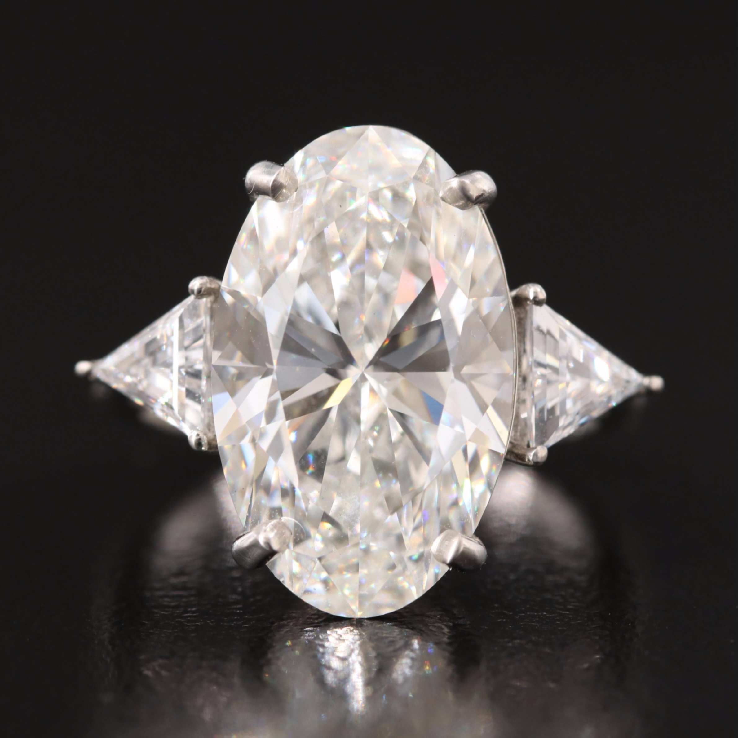 Platinum 8.55 CTW Lab Grown Diamond Ring with IGI Report