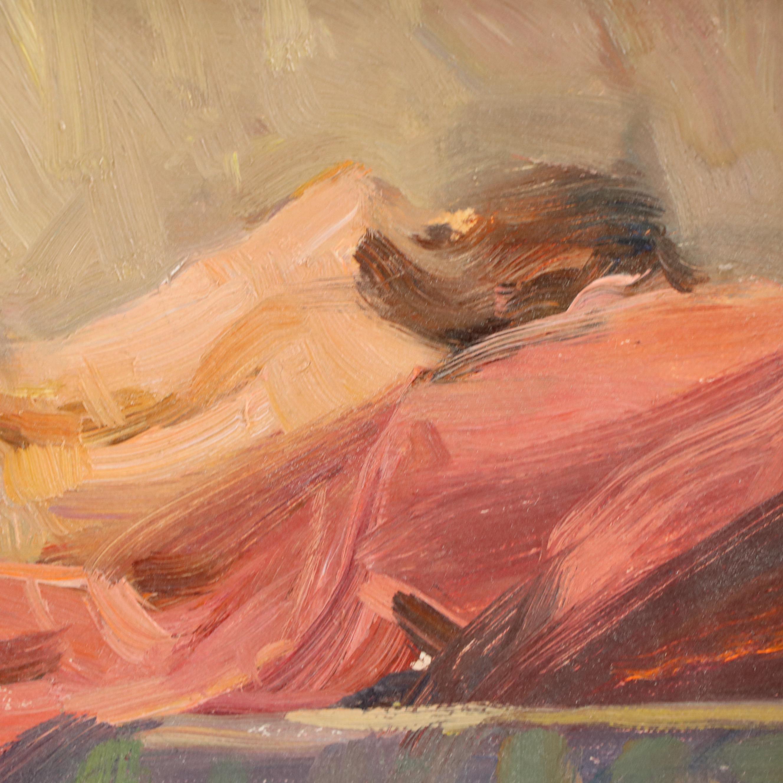 Quang Ho Oil Painting of Female Nude "Sleeping Figure," 1997