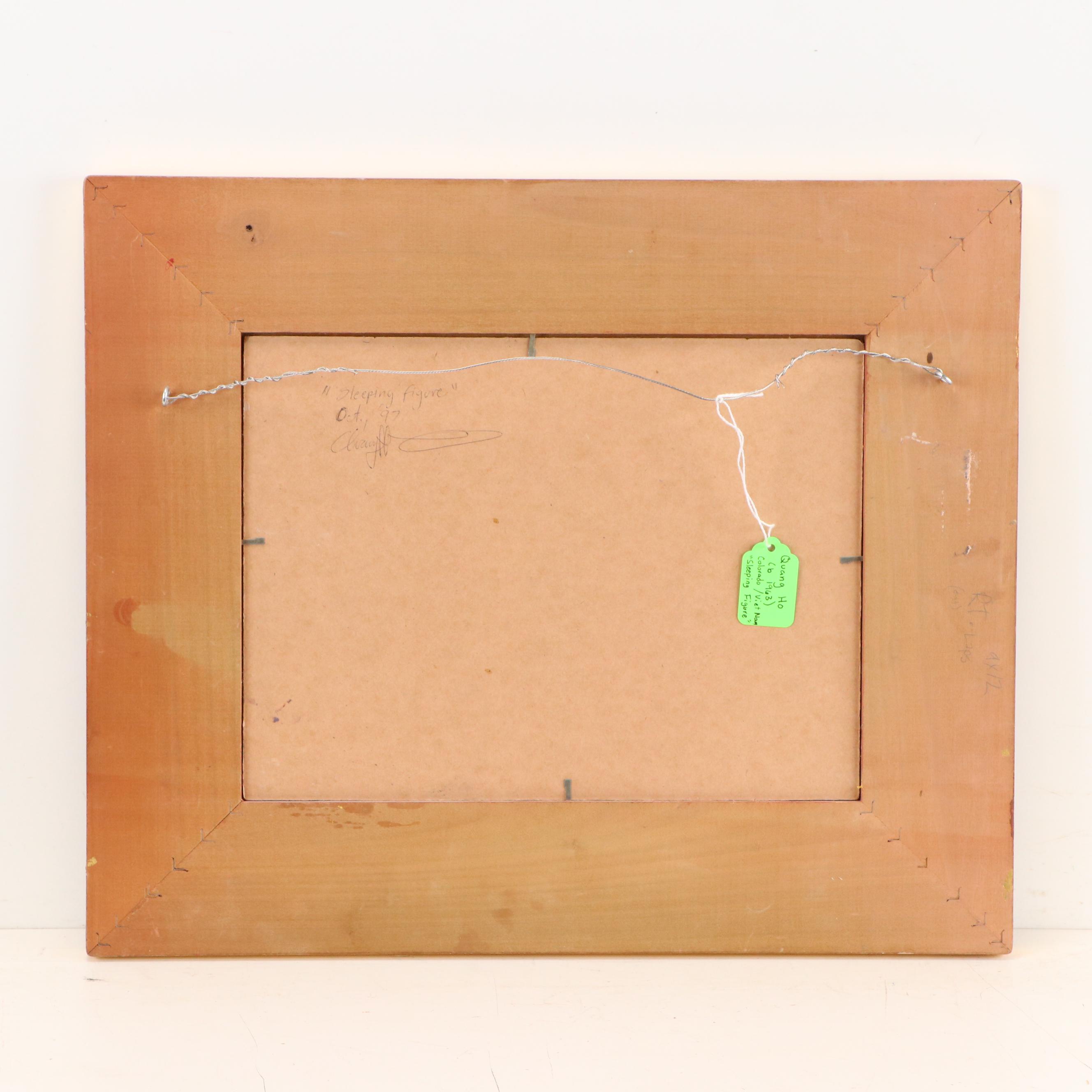 Quang Ho Oil Painting of Female Nude "Sleeping Figure," 1997