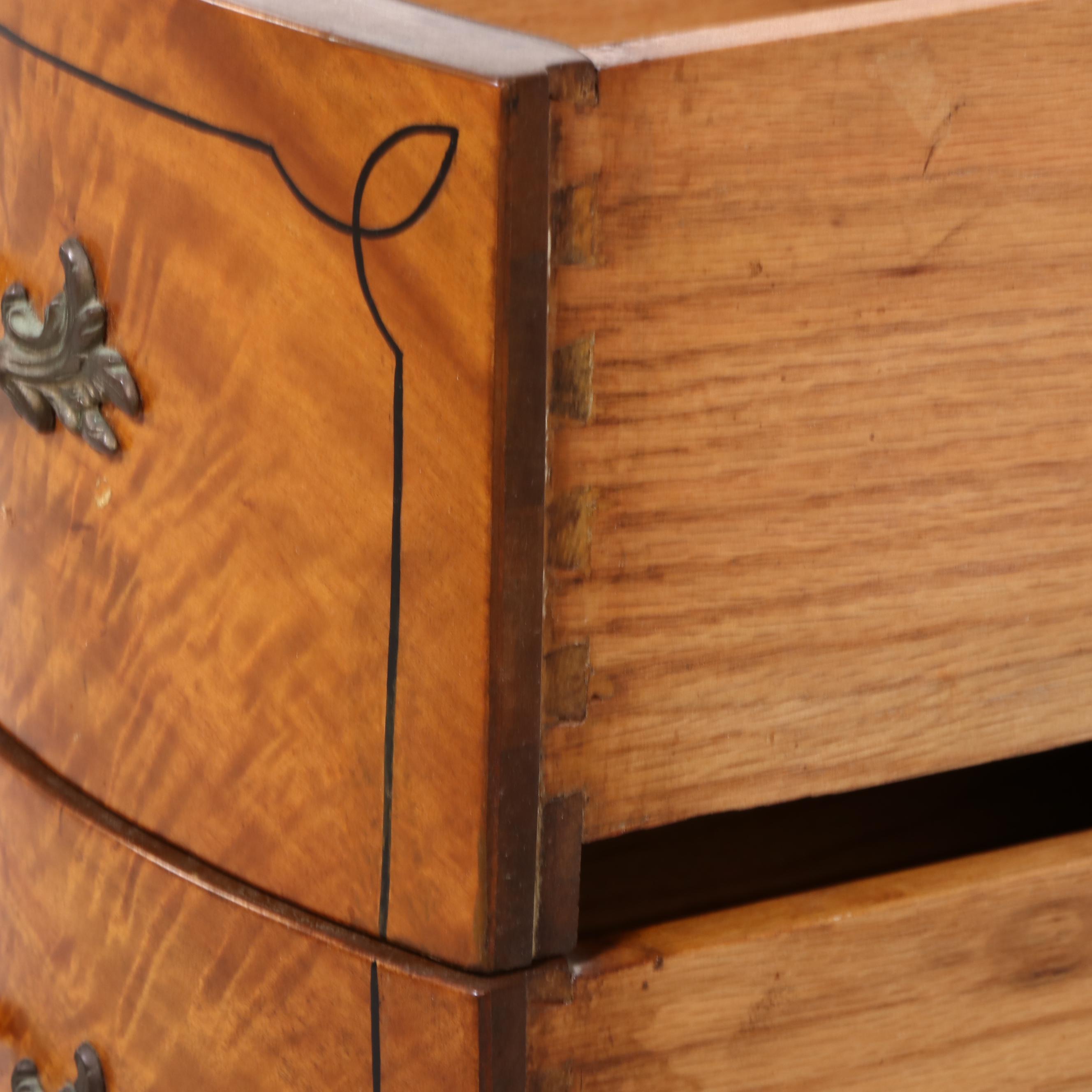 Louis XV Style Satinwood, Marquetry, and Parcel-Gilt Vanity with Swivel Stool