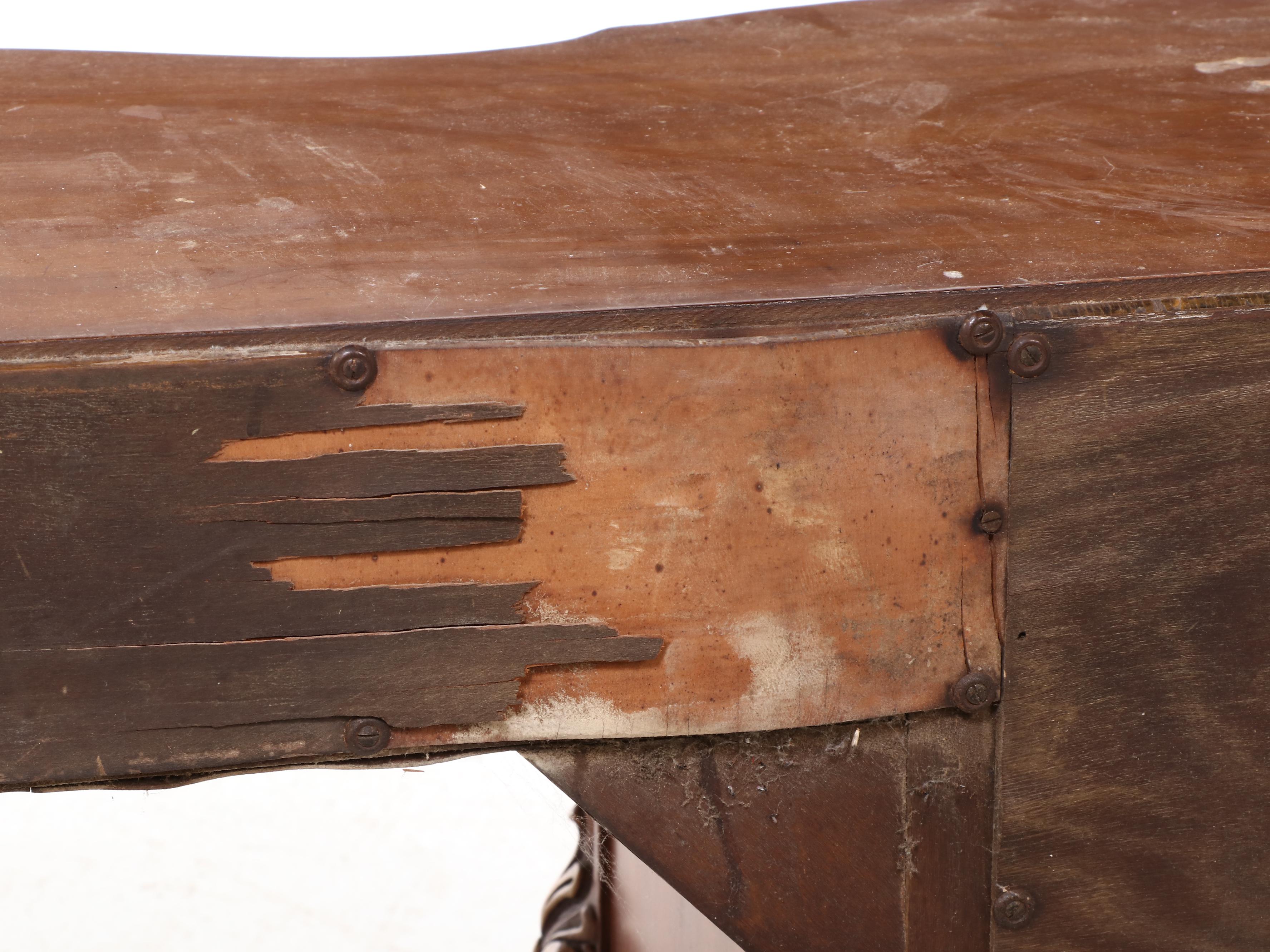 Louis XV Style Satinwood, Marquetry, and Parcel-Gilt Vanity with Swivel Stool