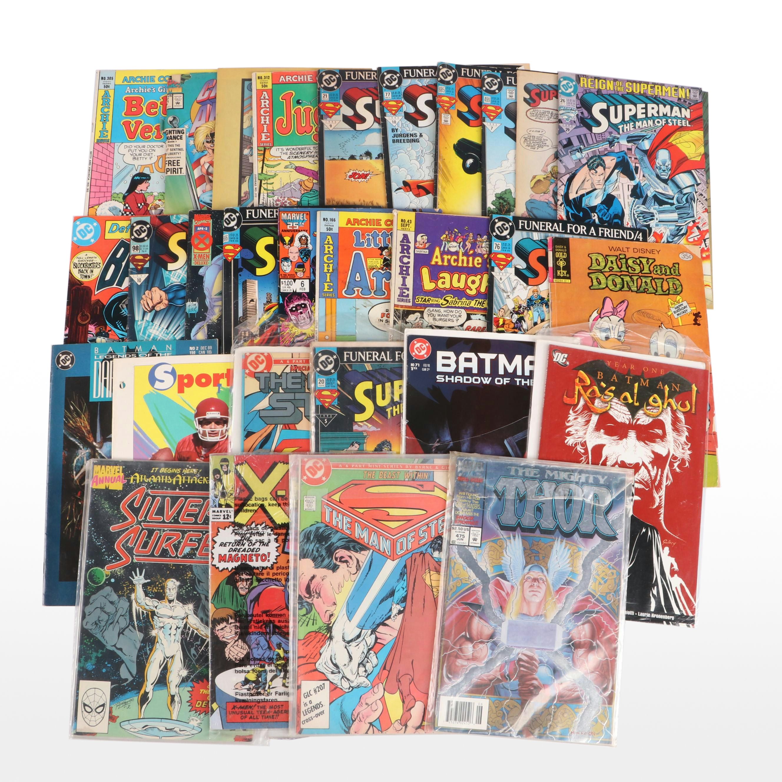 Batman and Superman Comics with Little Archie, Jughead and Other Comics