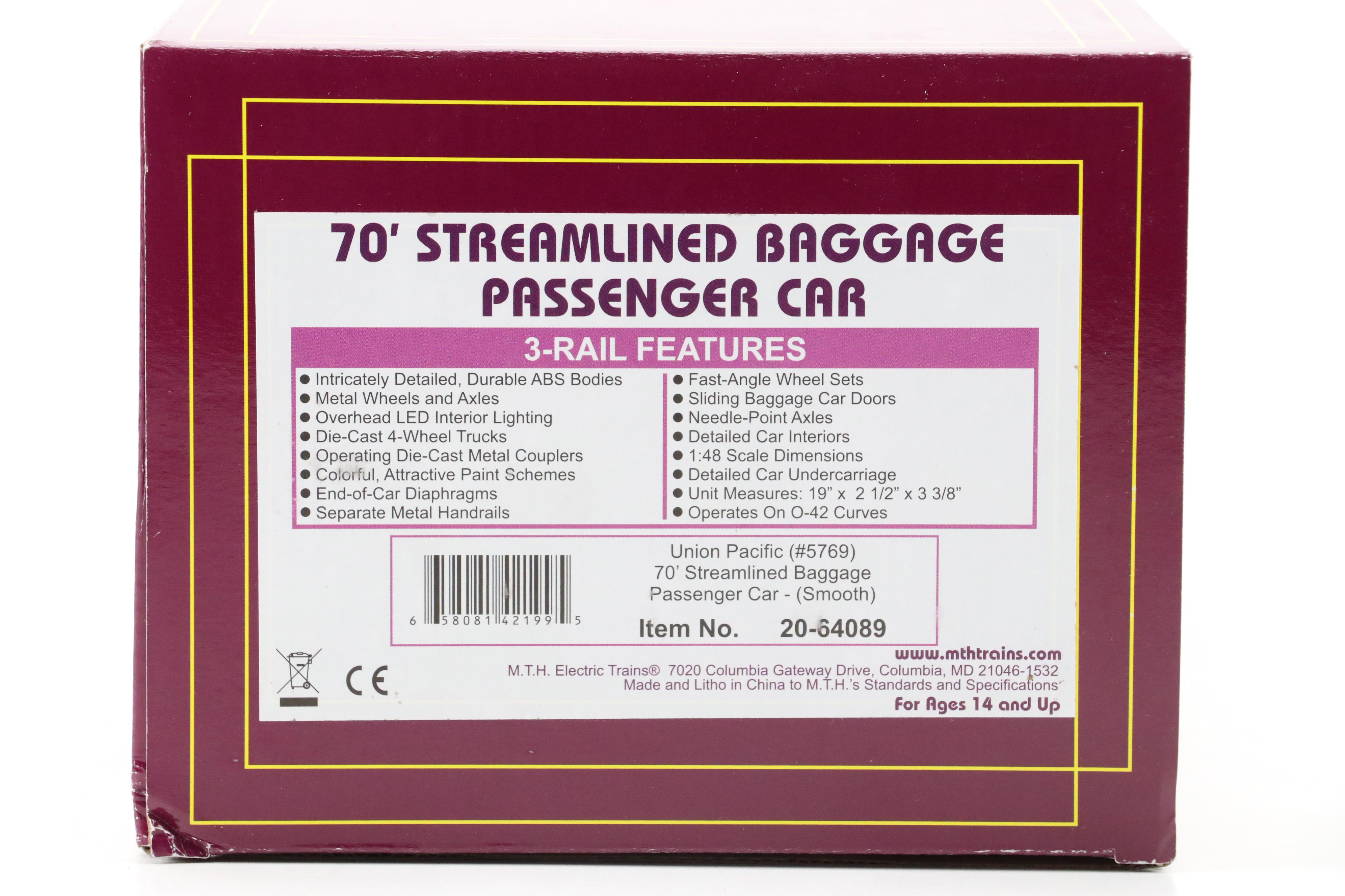 MTH SD70ACe Diesel Engine with Streamlined Baggage and Passenger Set