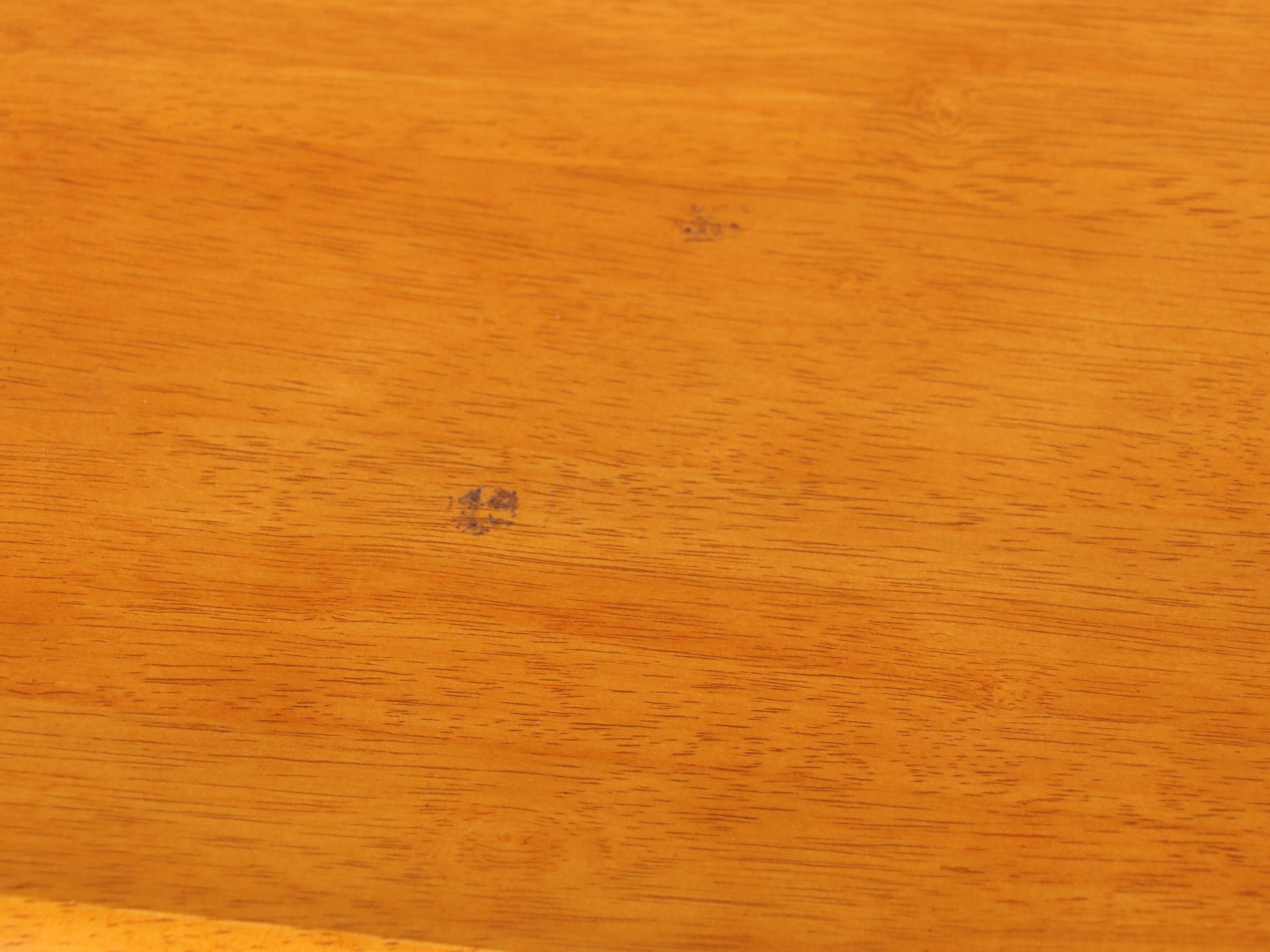 American Primitive Style Hardwood and Ebonized Bench