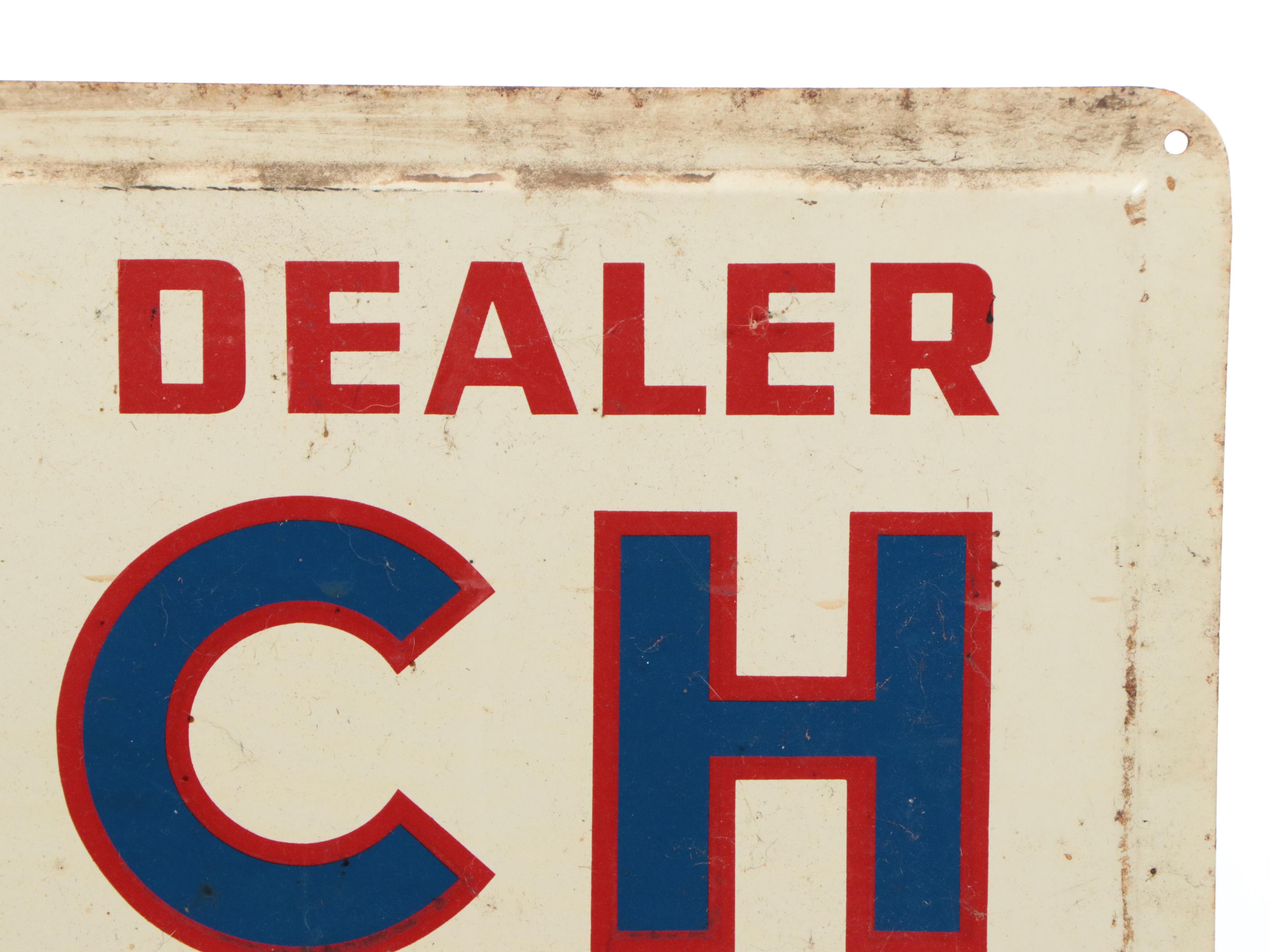 Burch True Blue Farm Implements Advertising Sign, 1963