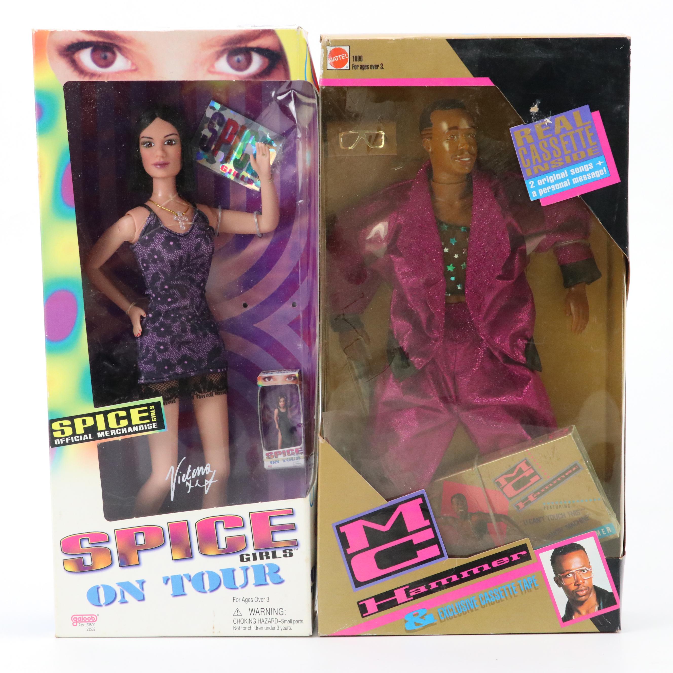 MC Hammer and Victoria Spice Dolls in Boxes by Mattel and Galoob