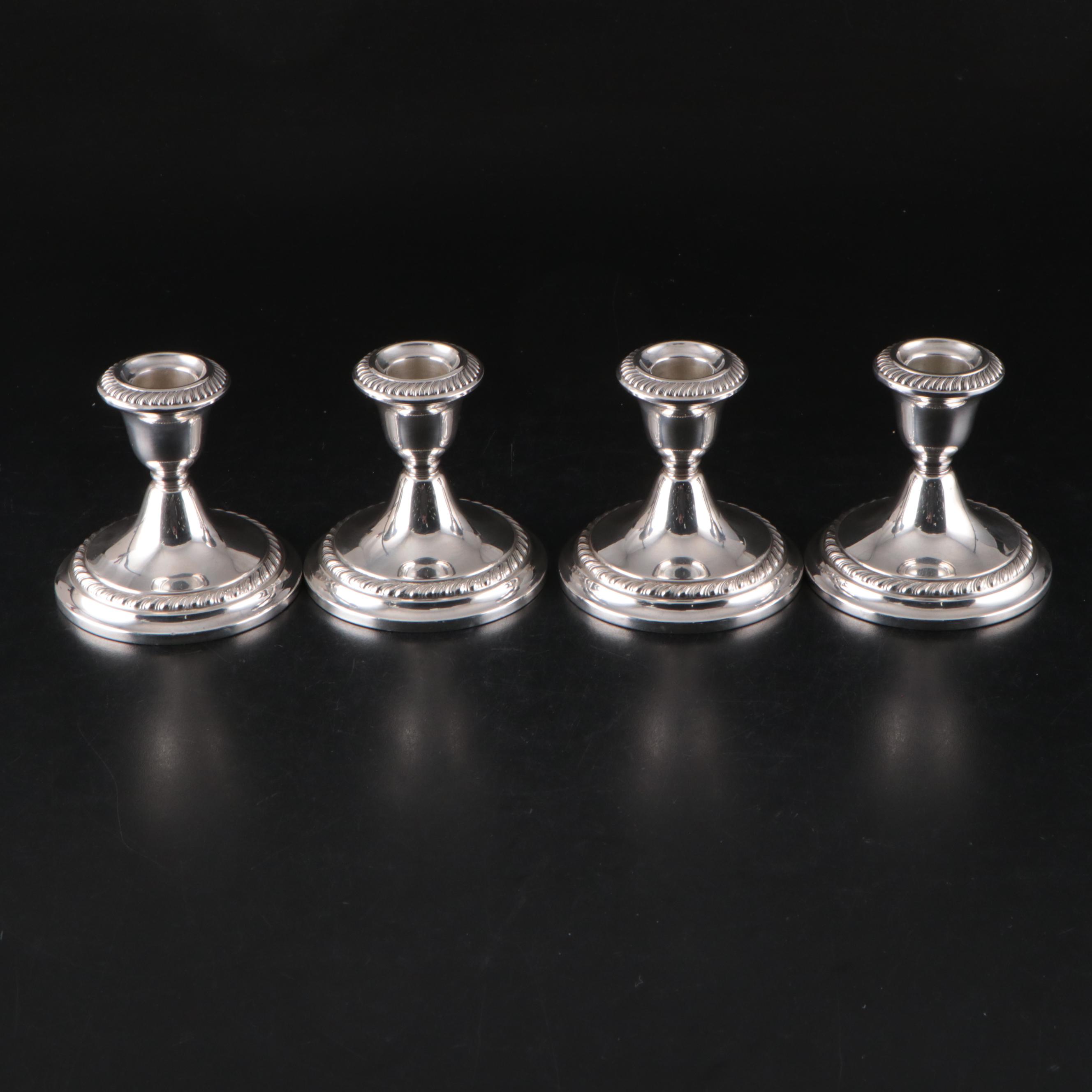 Gorham "Cambridge" Weighted Sterling Console Candle Holders