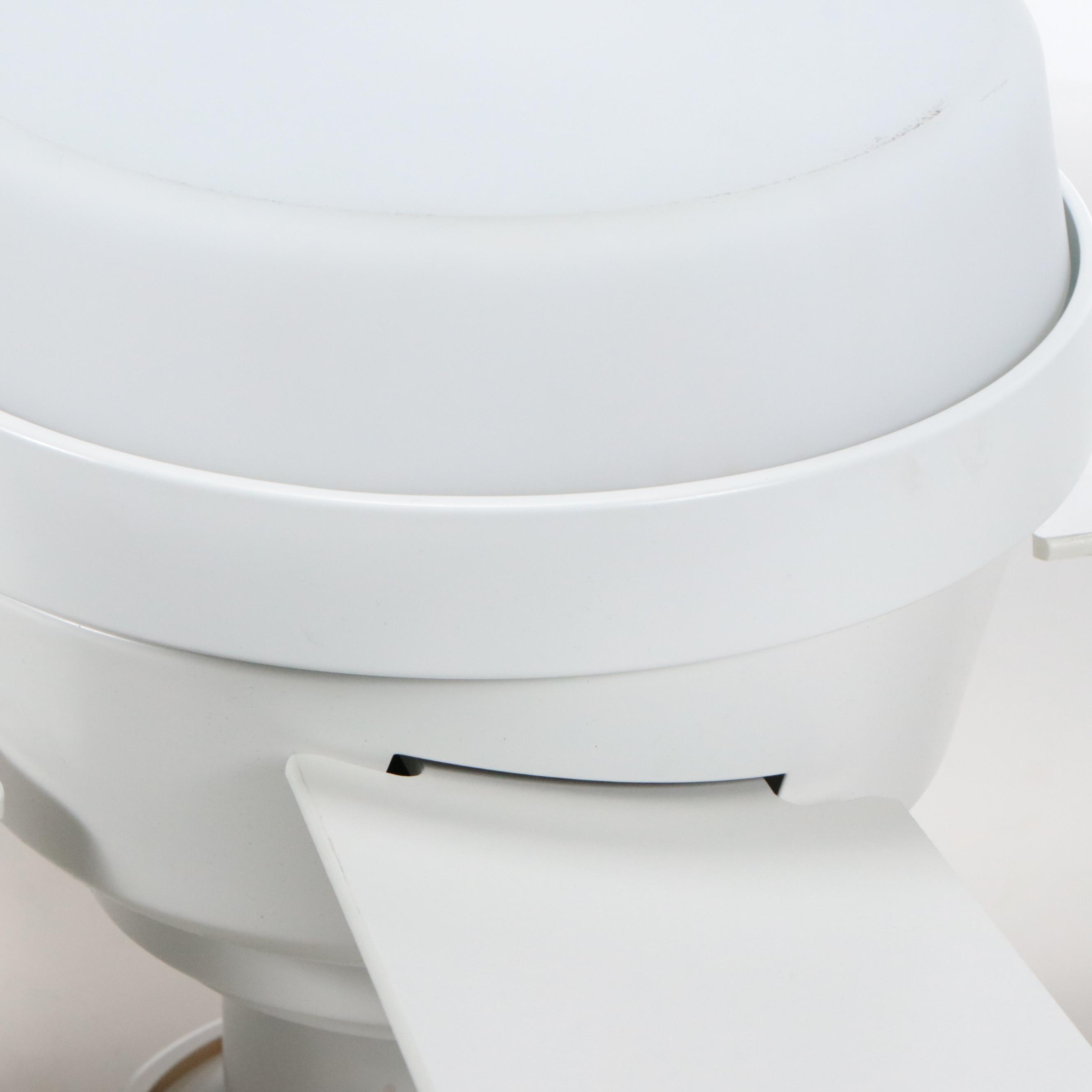 Hunter Contemporary White and Ash Four-Blade Ceiling Fan with Wall-Mount Remote