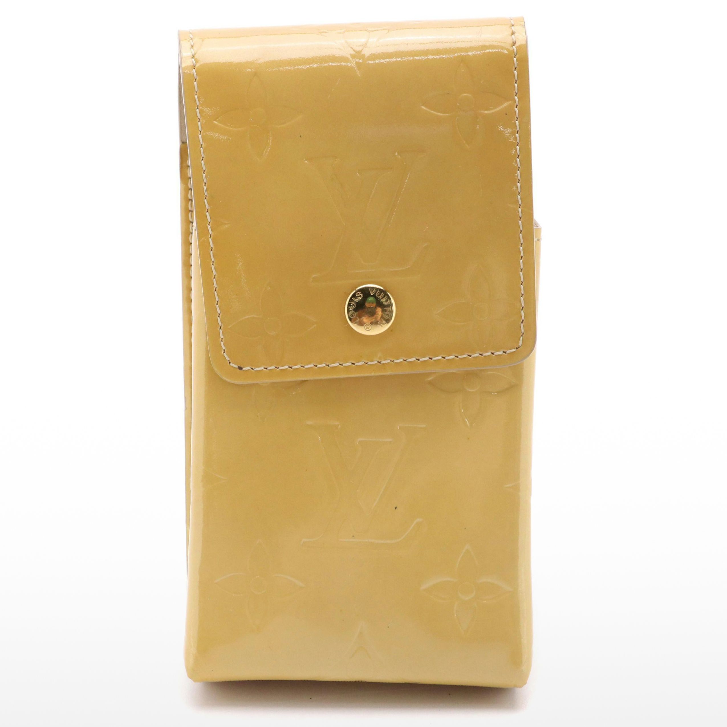 Louis Vuitton Walker Cigarette Case in Golden Yellow Monogram Vernis
