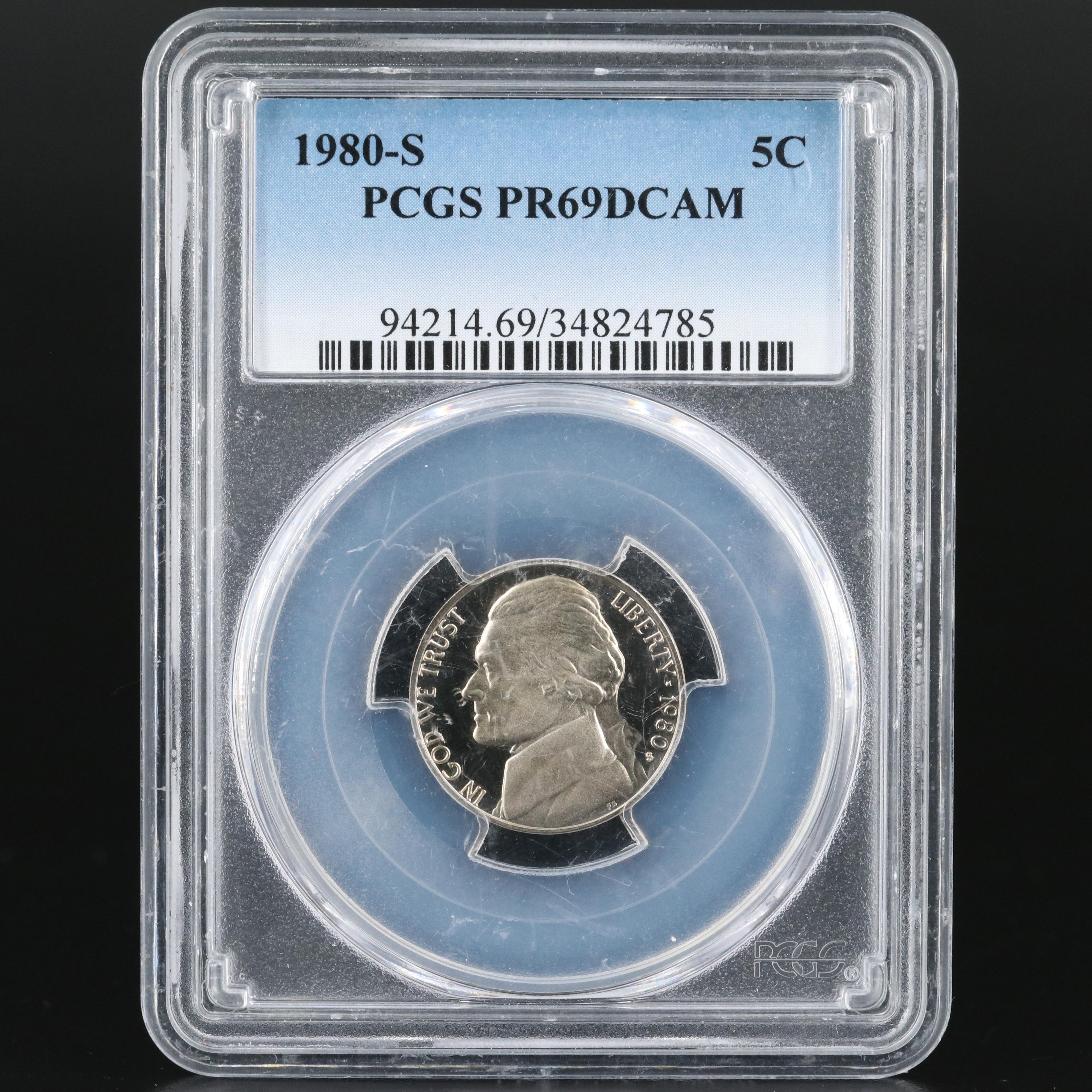 PCGS PR69DCAM 1980-S Jefferson Nickel