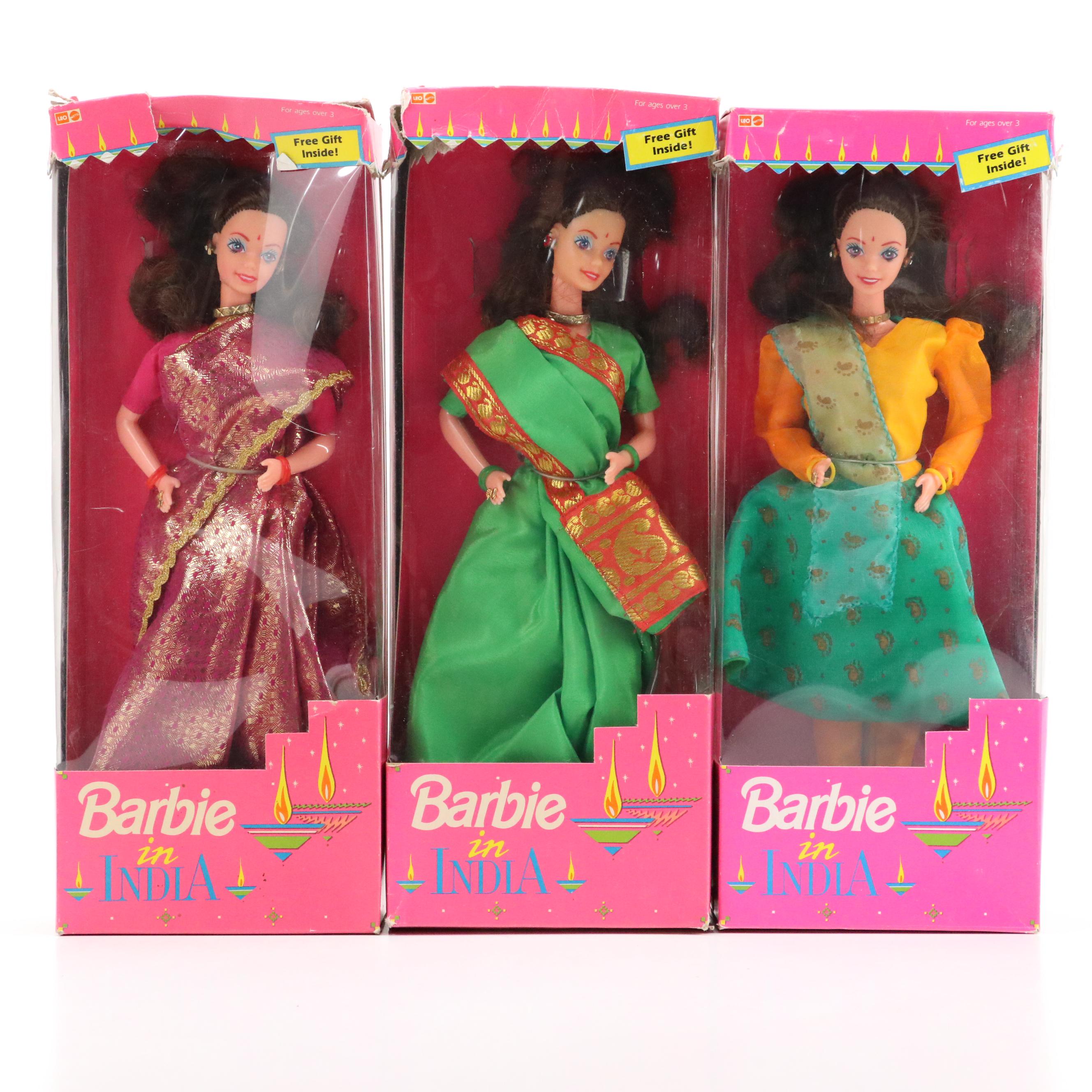 Barbie in India Dolls in Various Outfits, Vintage