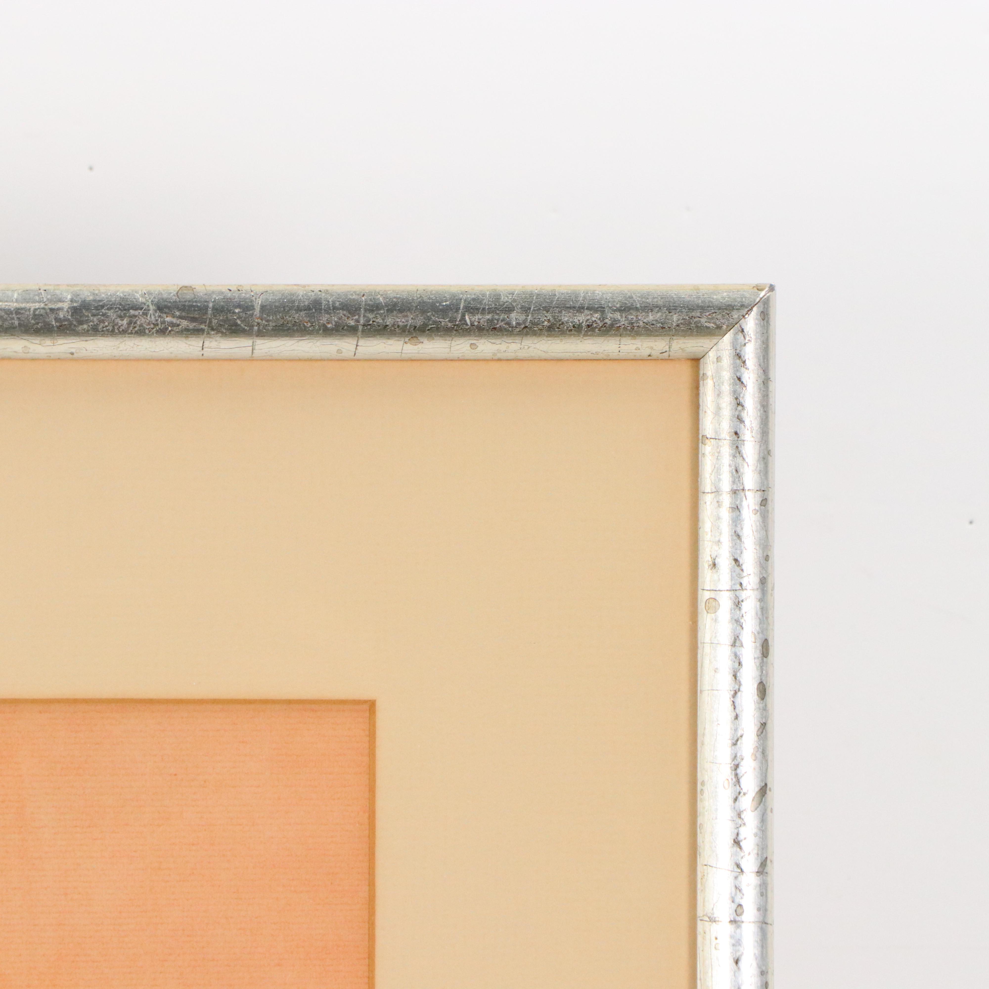 Melanie May Still Life Conté Drawing of Flower Vase, 1982