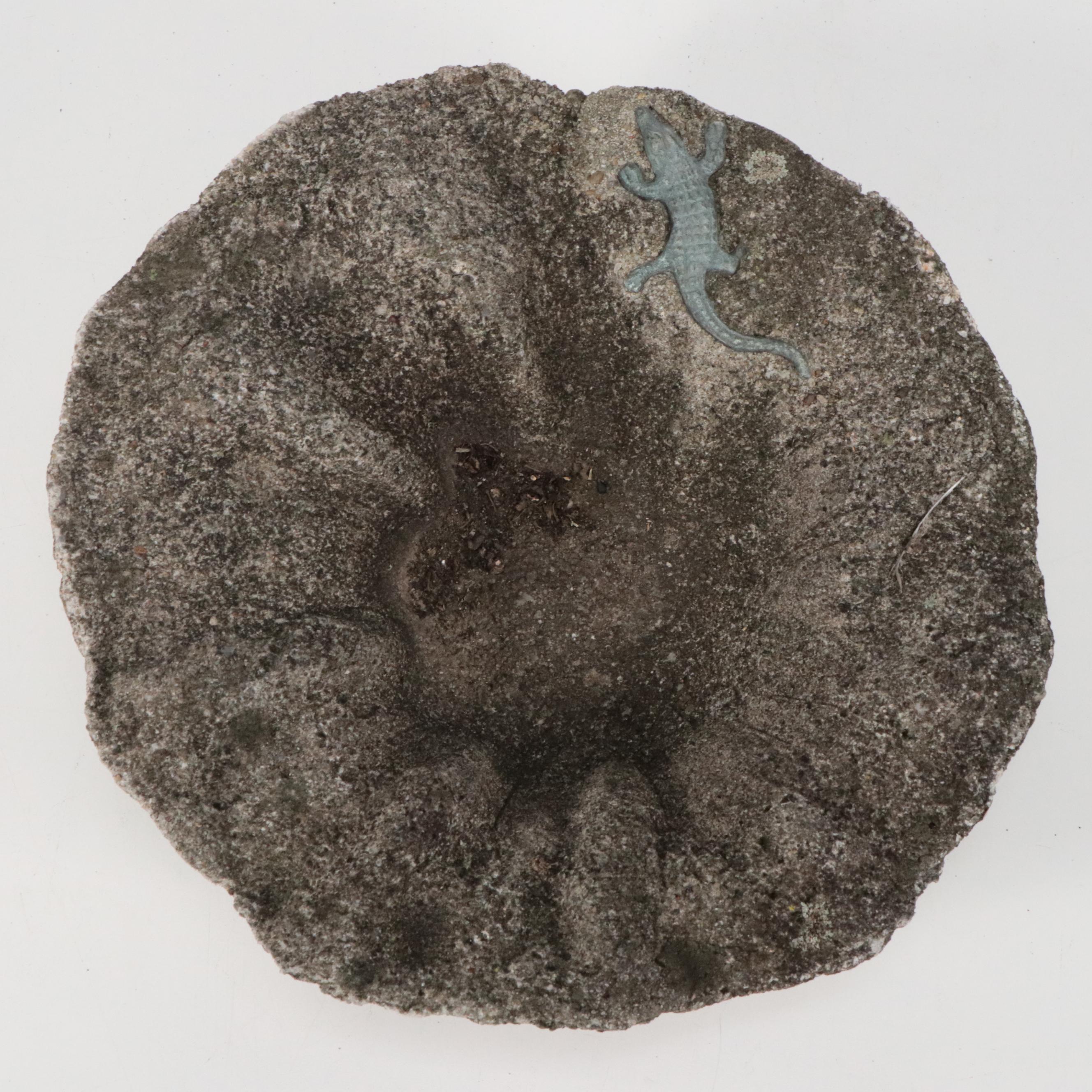 Cast Concrete Garden Statues and Birdbath