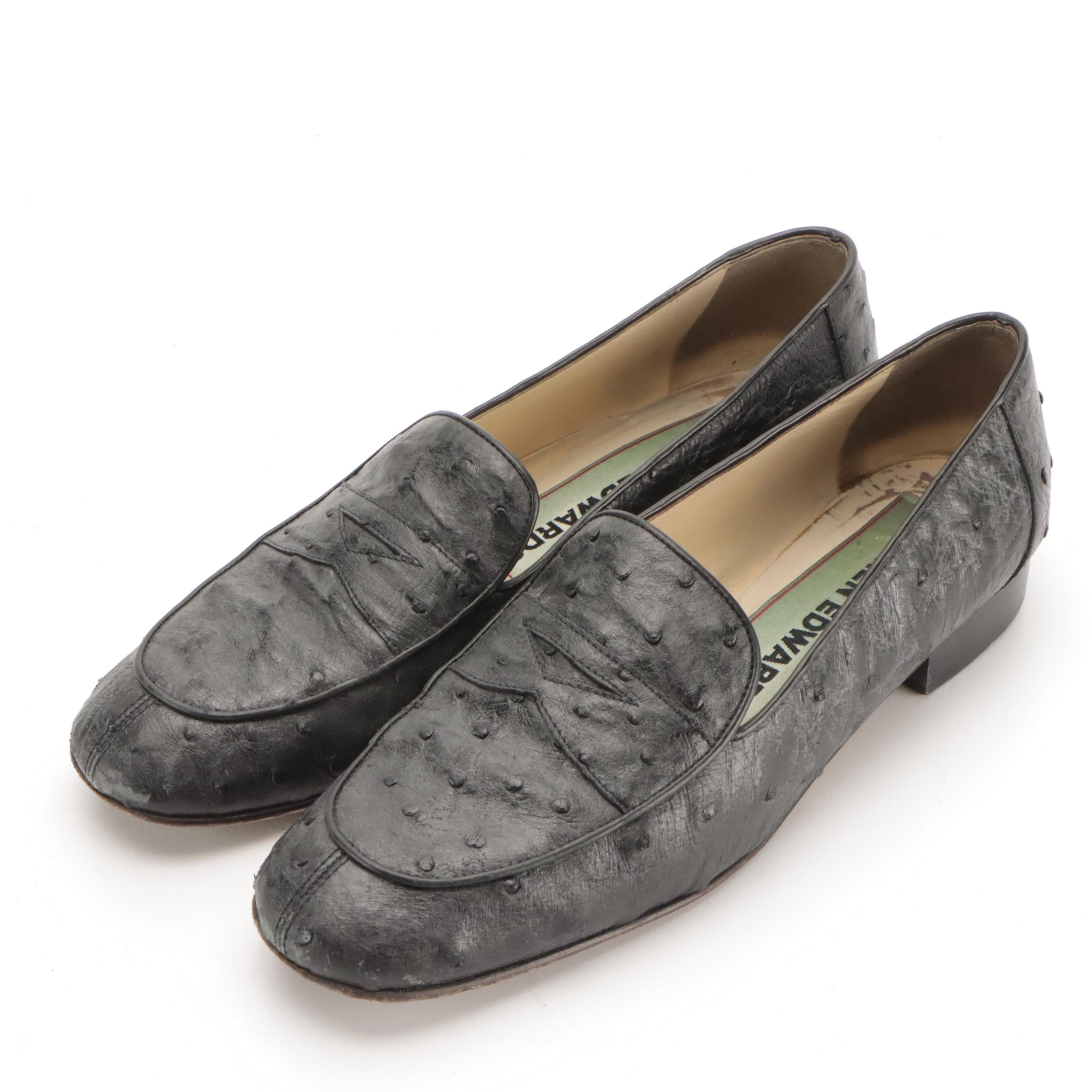 Warren Edwards Ostrich Leather & Titti Dell'Acqua Alligator and Leather Loafers