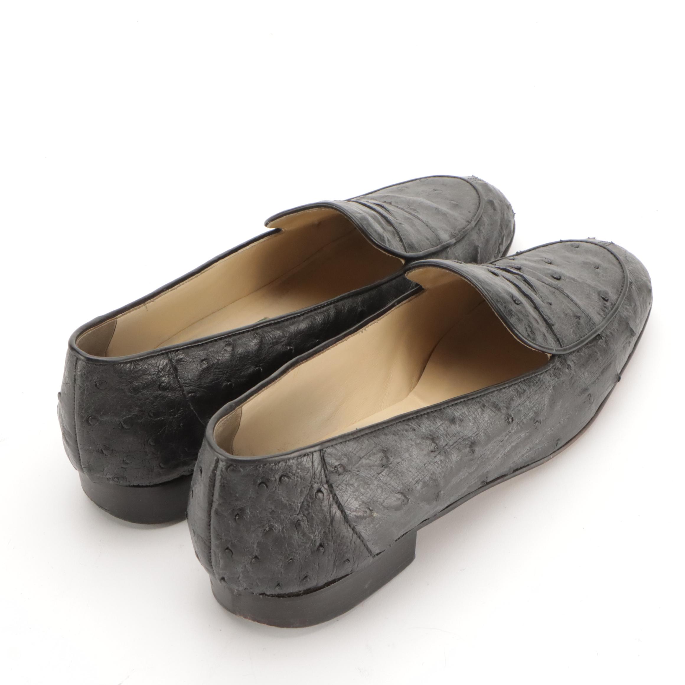 Warren Edwards Ostrich Leather & Titti Dell'Acqua Alligator and Leather Loafers