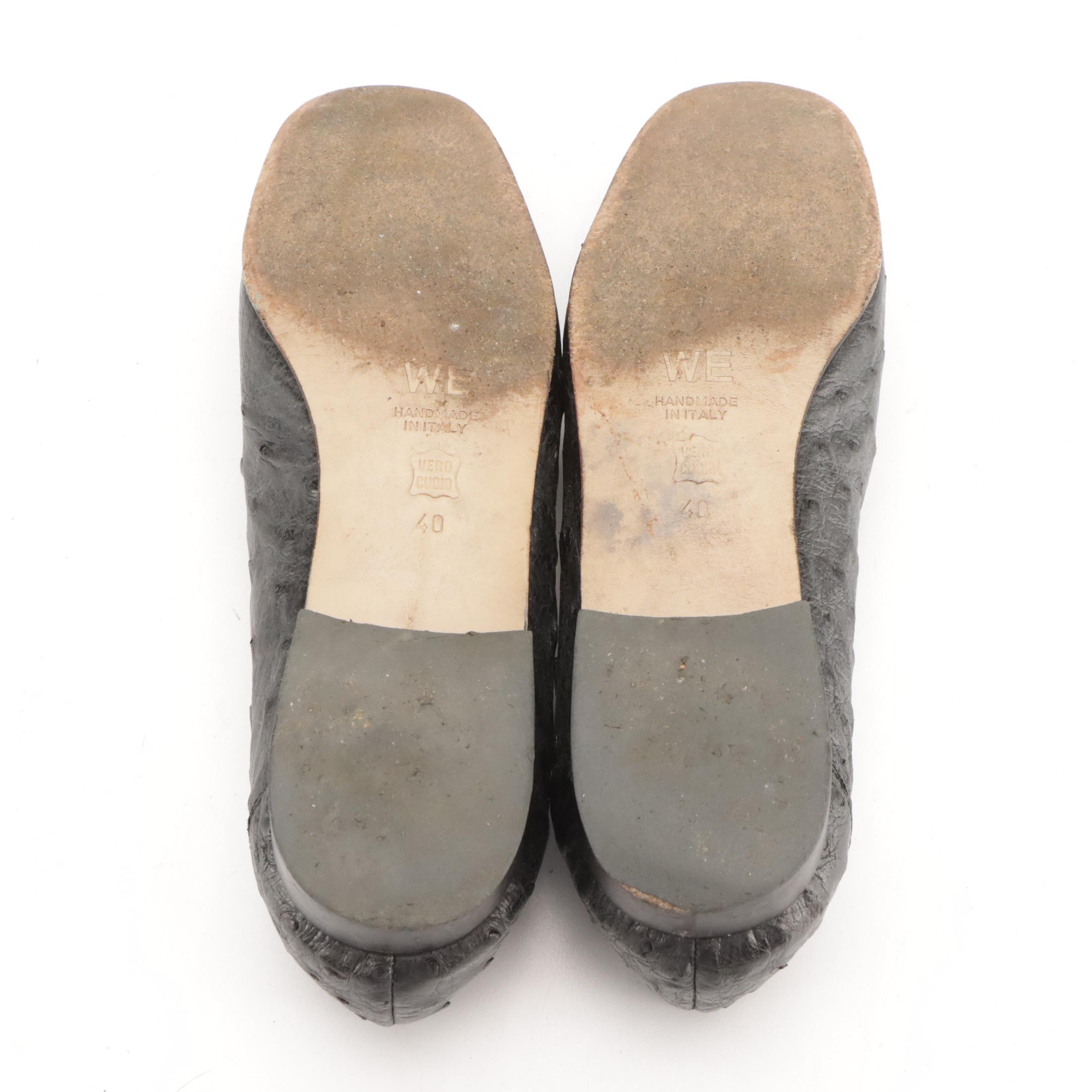 Warren Edwards Ostrich Leather & Titti Dell'Acqua Alligator and Leather Loafers