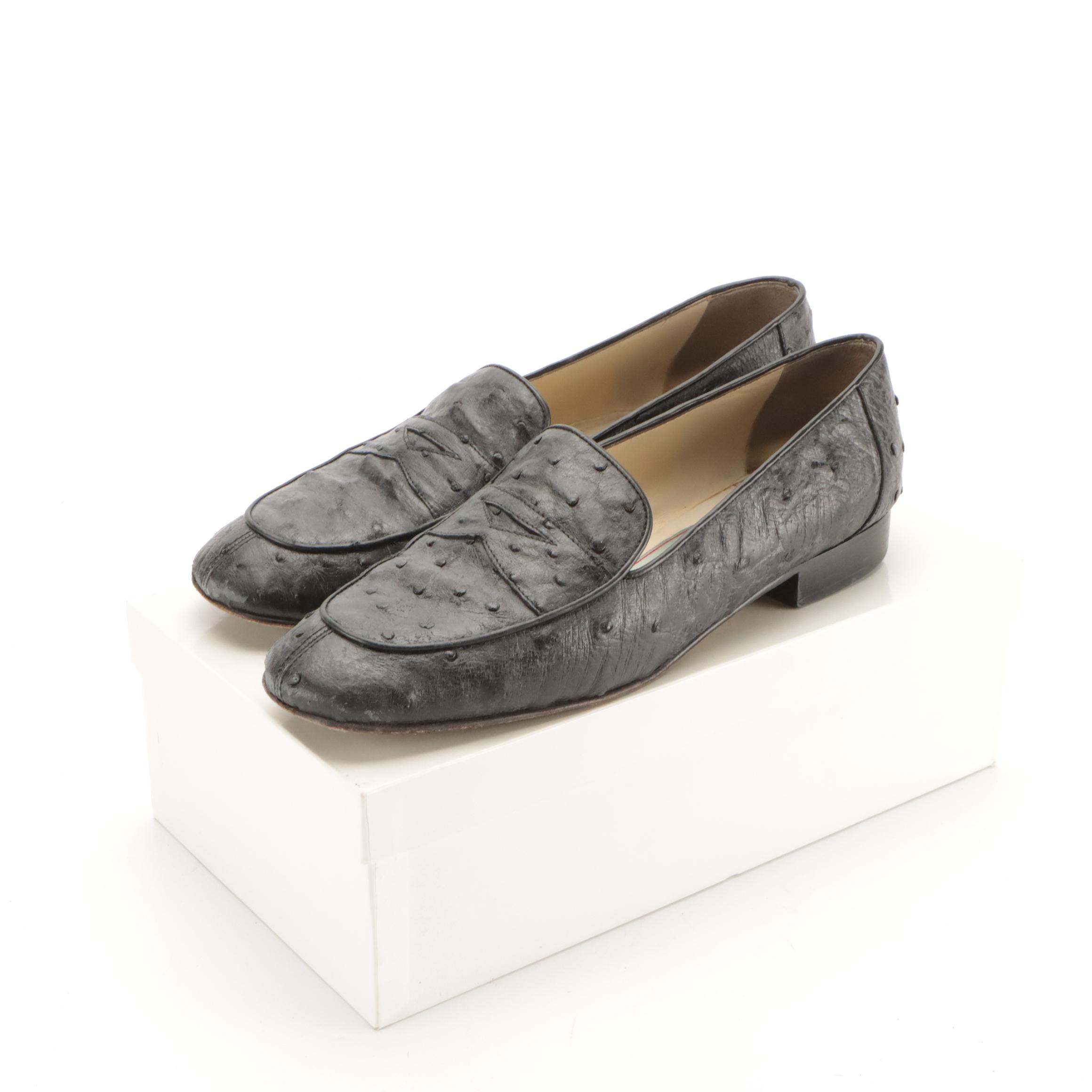 Warren Edwards Ostrich Leather & Titti Dell'Acqua Alligator and Leather Loafers