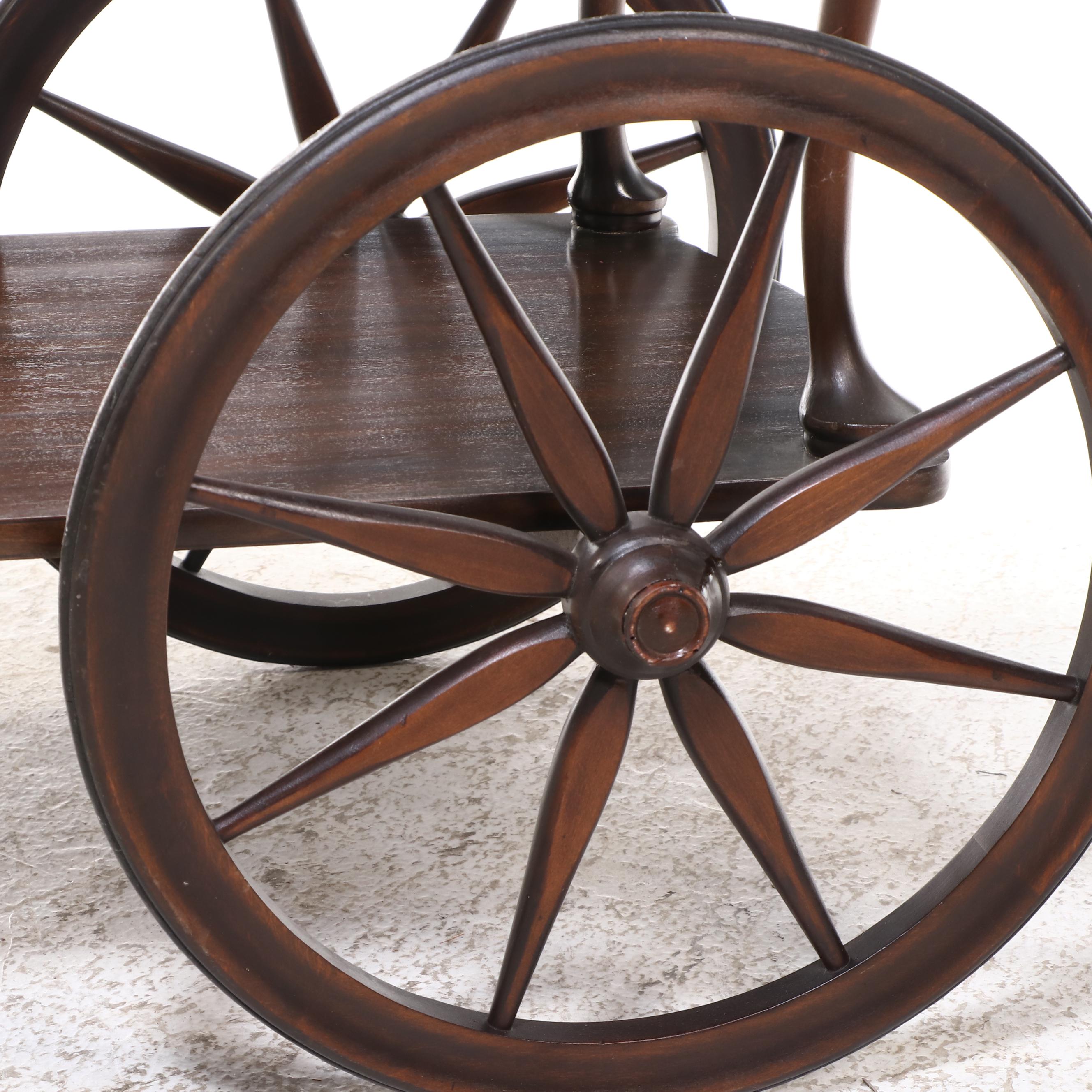 English Style Tea Cart with Tray