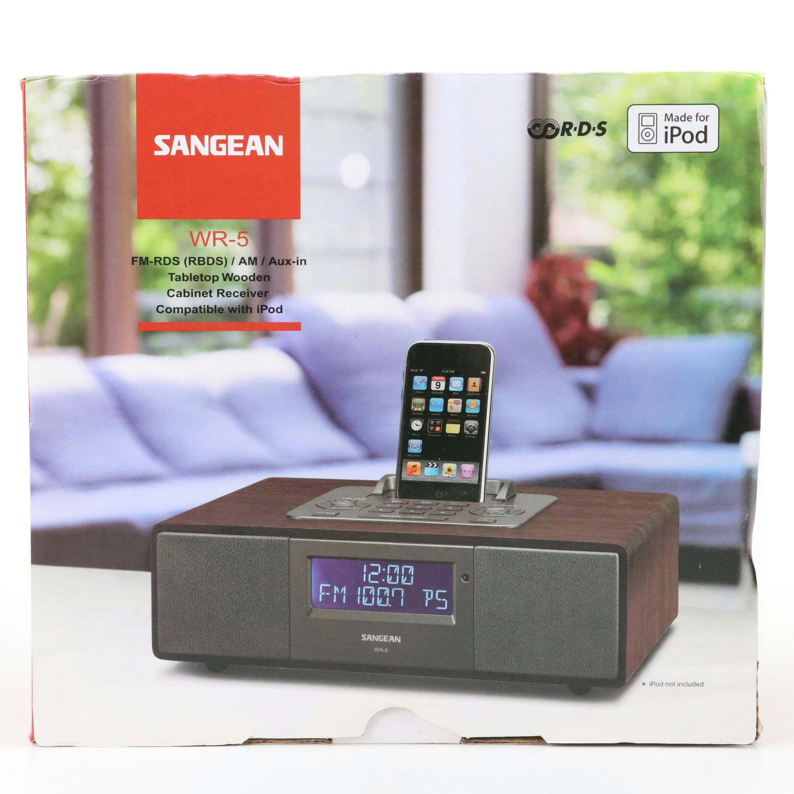 Sangean WR-5 AM/FM Radio with Apple iPod Dock