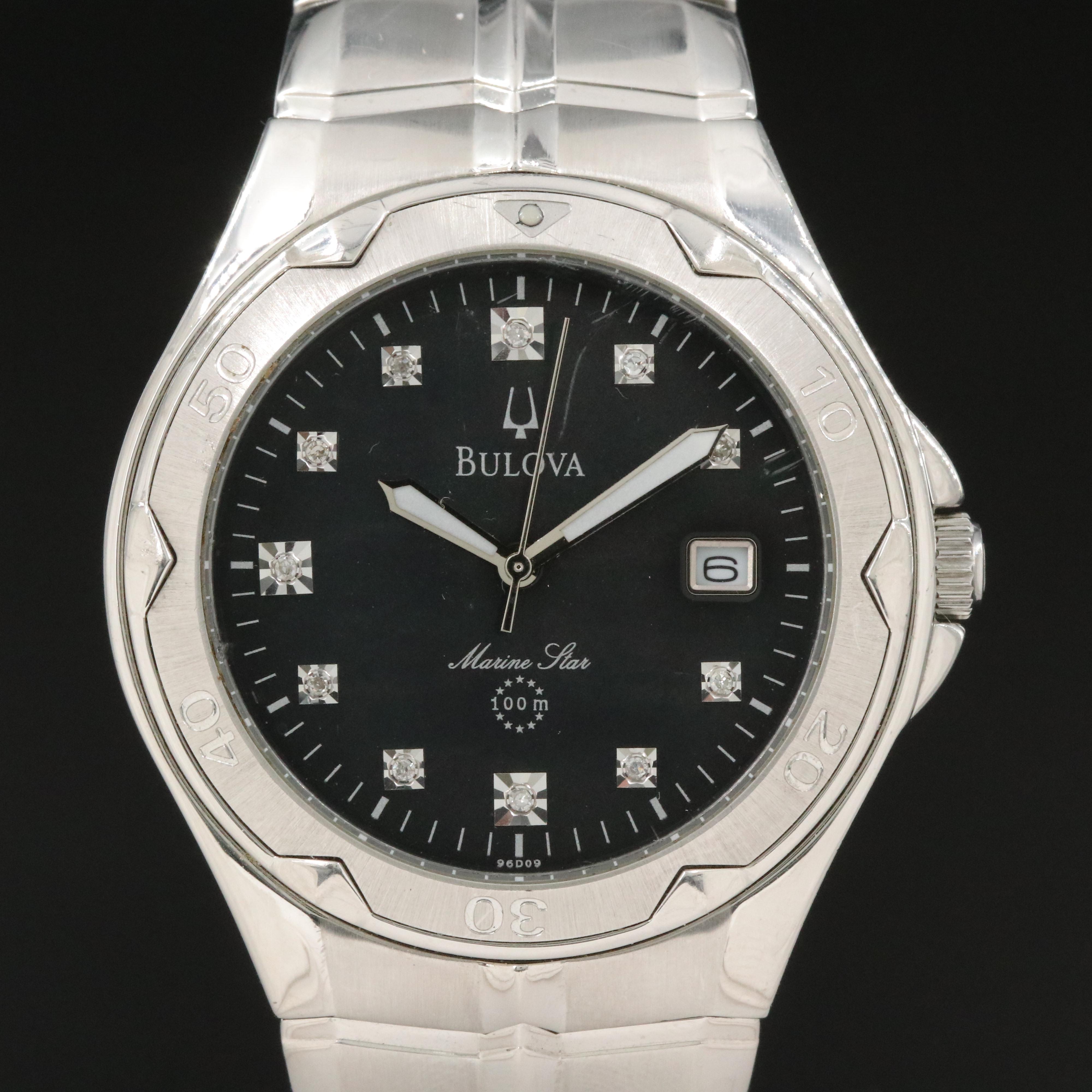 Bulova Marine Star Diamond Dial Watch