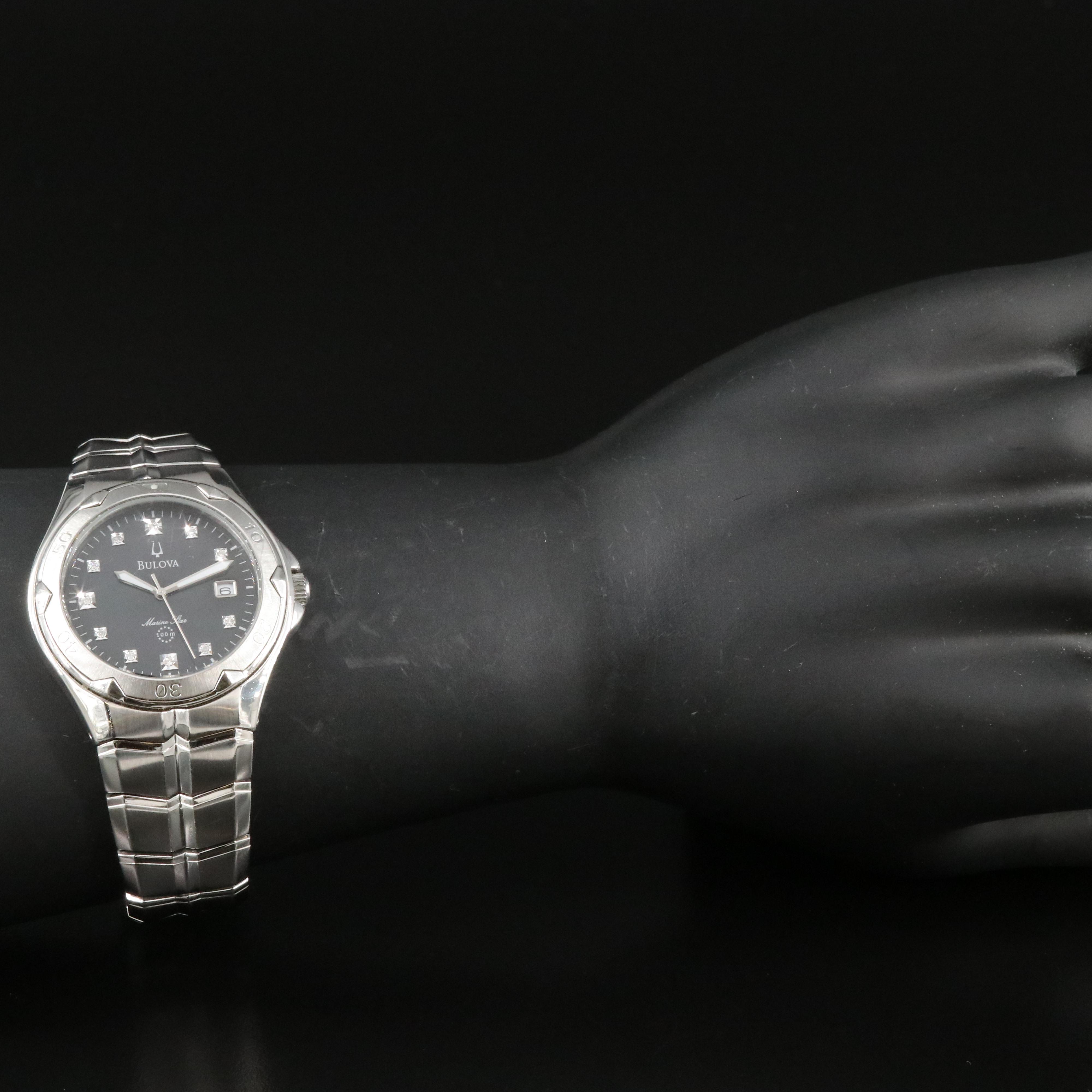 Bulova Marine Star Diamond Dial Watch