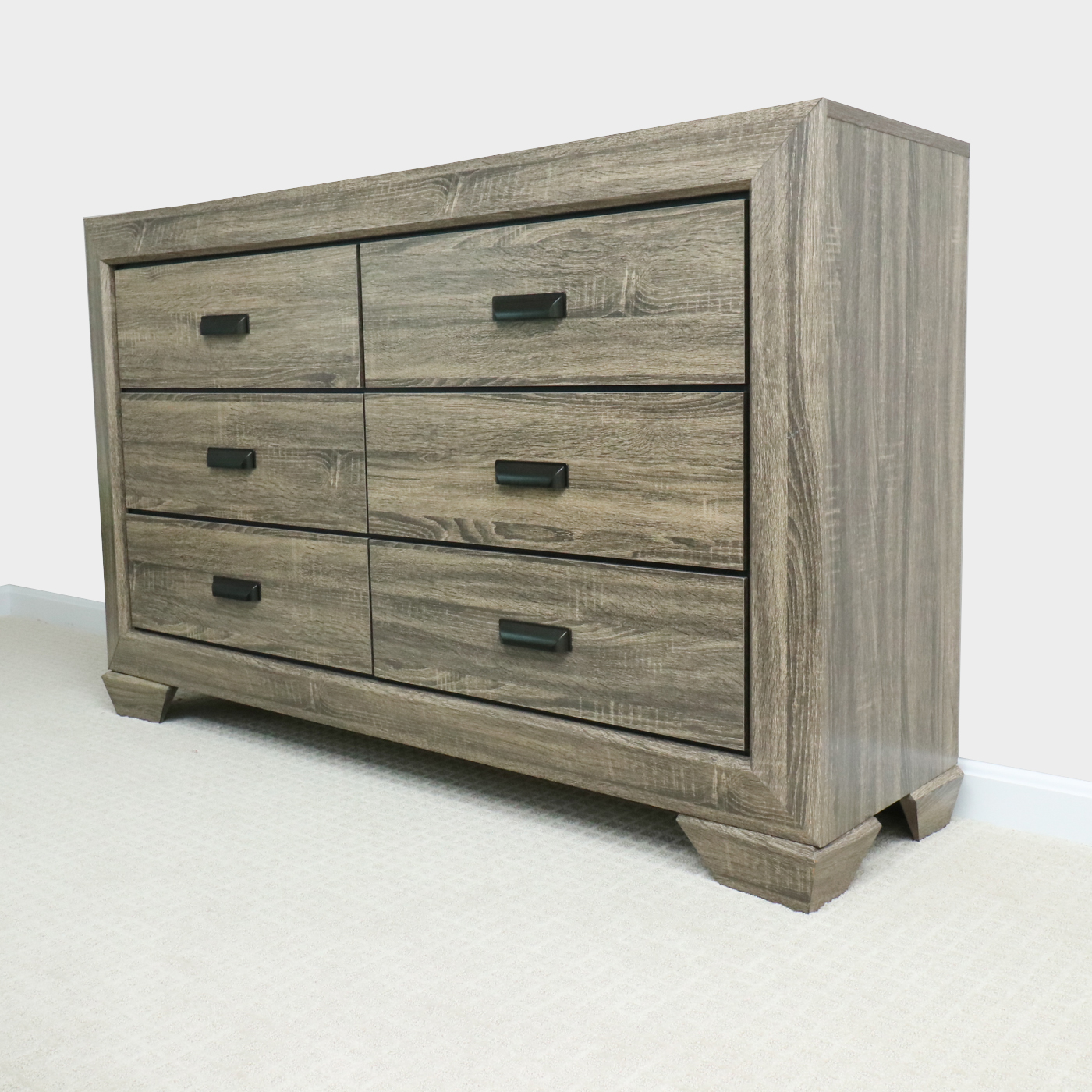 Beechnut Laminate Six-Drawer Dresser
