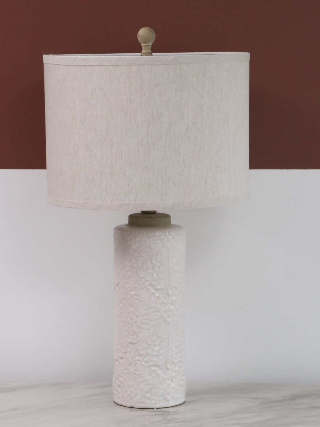 Surya "Esben" Ceramic Table Lamp and Metal Wall Décor