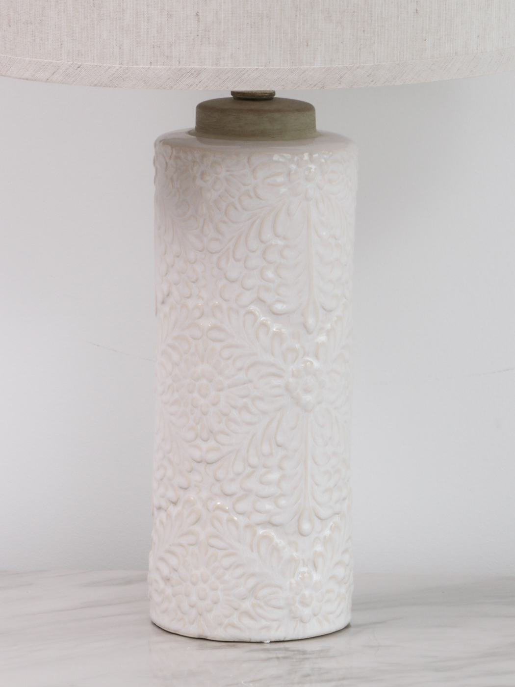 Surya "Esben" Ceramic Table Lamp and Metal Wall Décor