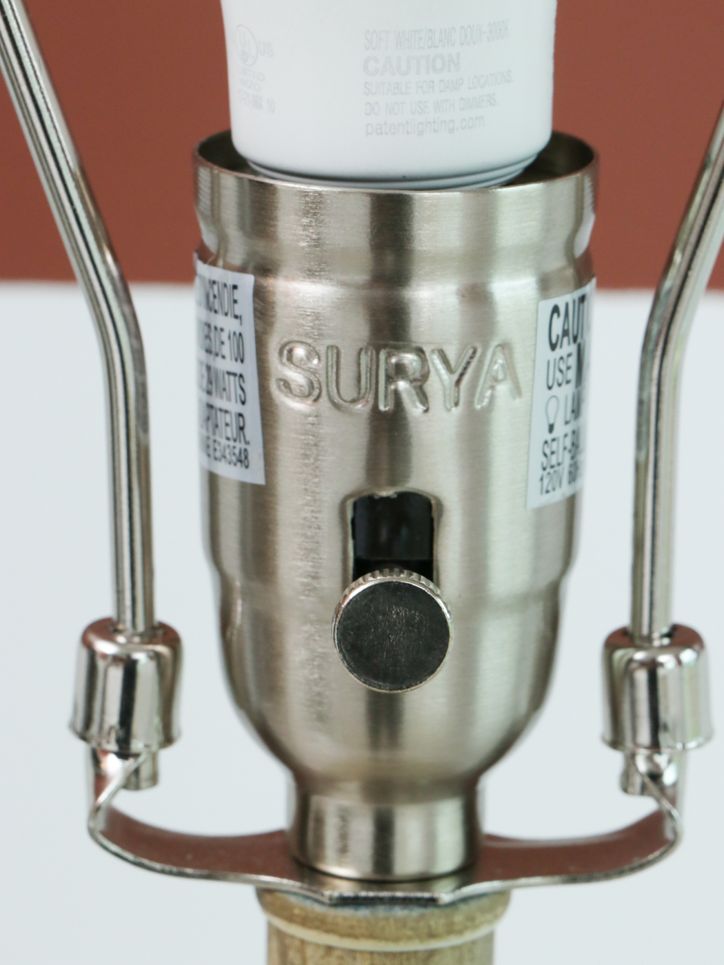 Surya "Esben" Ceramic Table Lamp and Metal Wall Décor