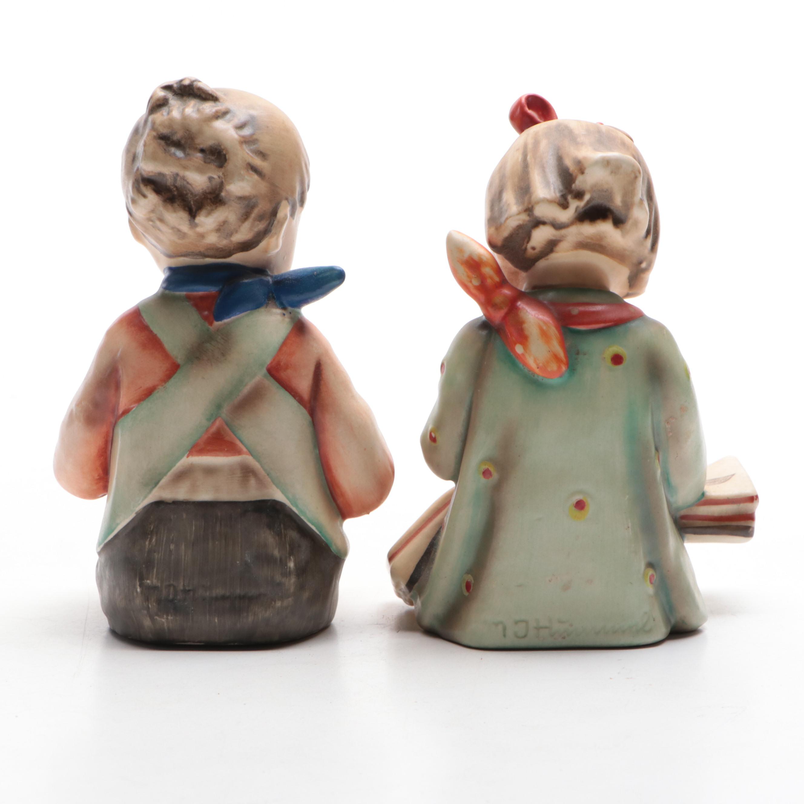 Hummel Bookworm Girl and Boy Figurines