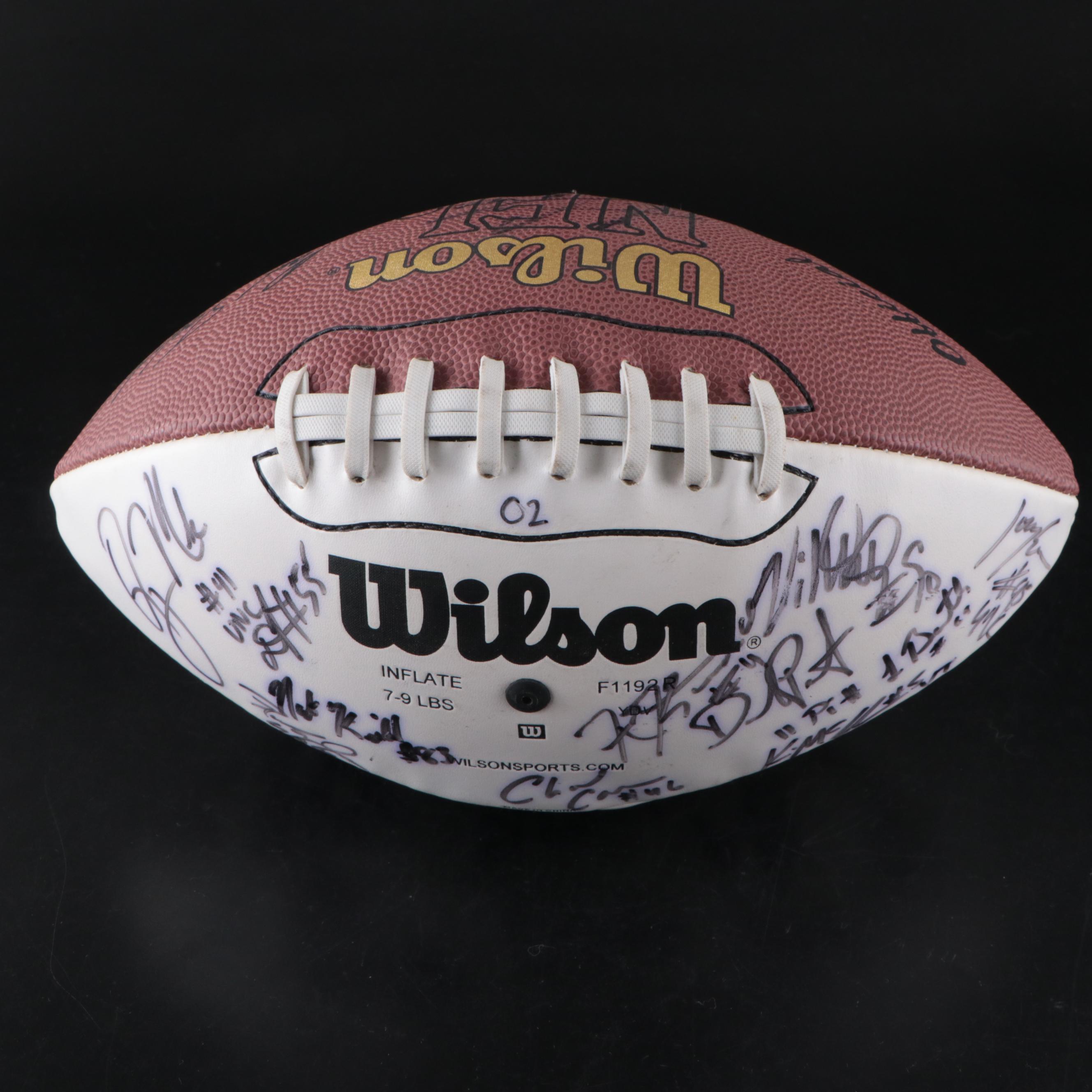 2002 Draft Class Signed Wilson NFL Football Featuring James Harrison and More