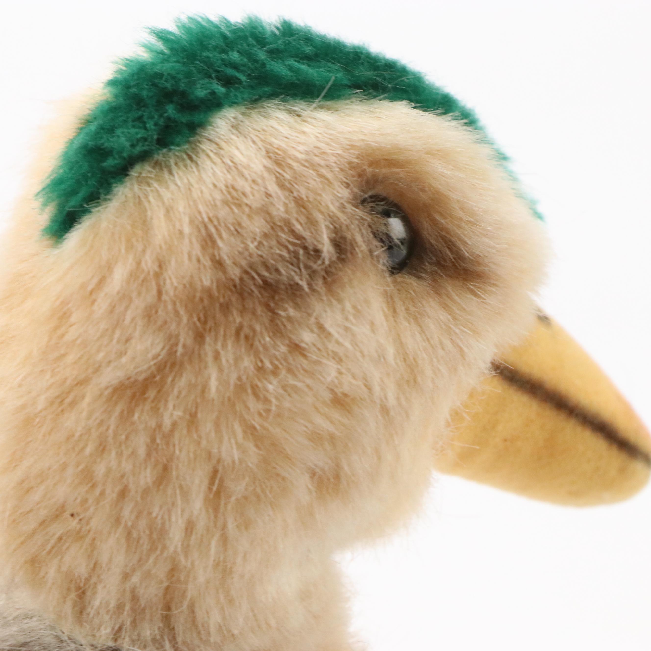 Steiff "Tulla" Mallard Duck Stuffed Toy with "Leo" Lion and Tiger Hand Puppets