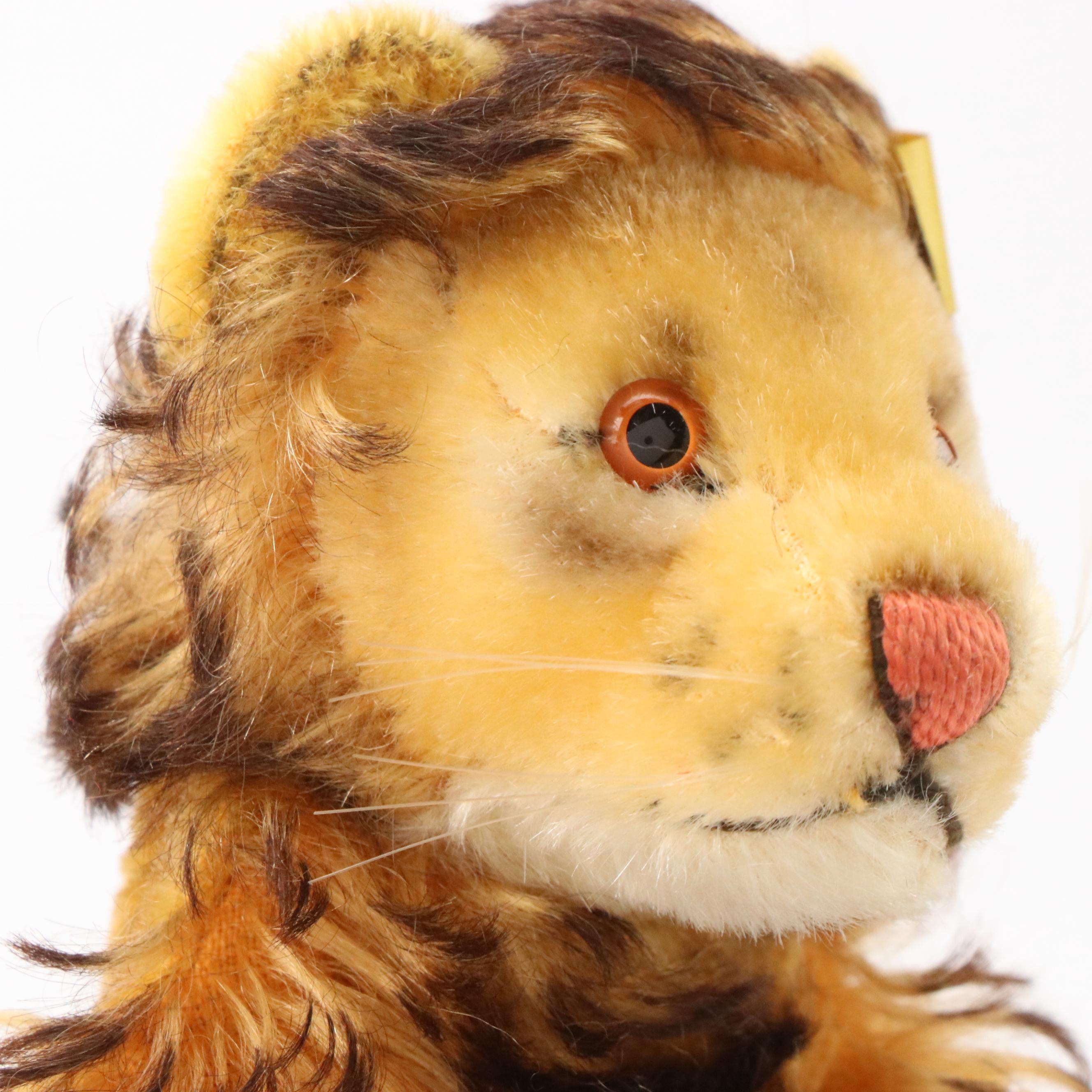 Steiff "Tulla" Mallard Duck Stuffed Toy with "Leo" Lion and Tiger Hand Puppets